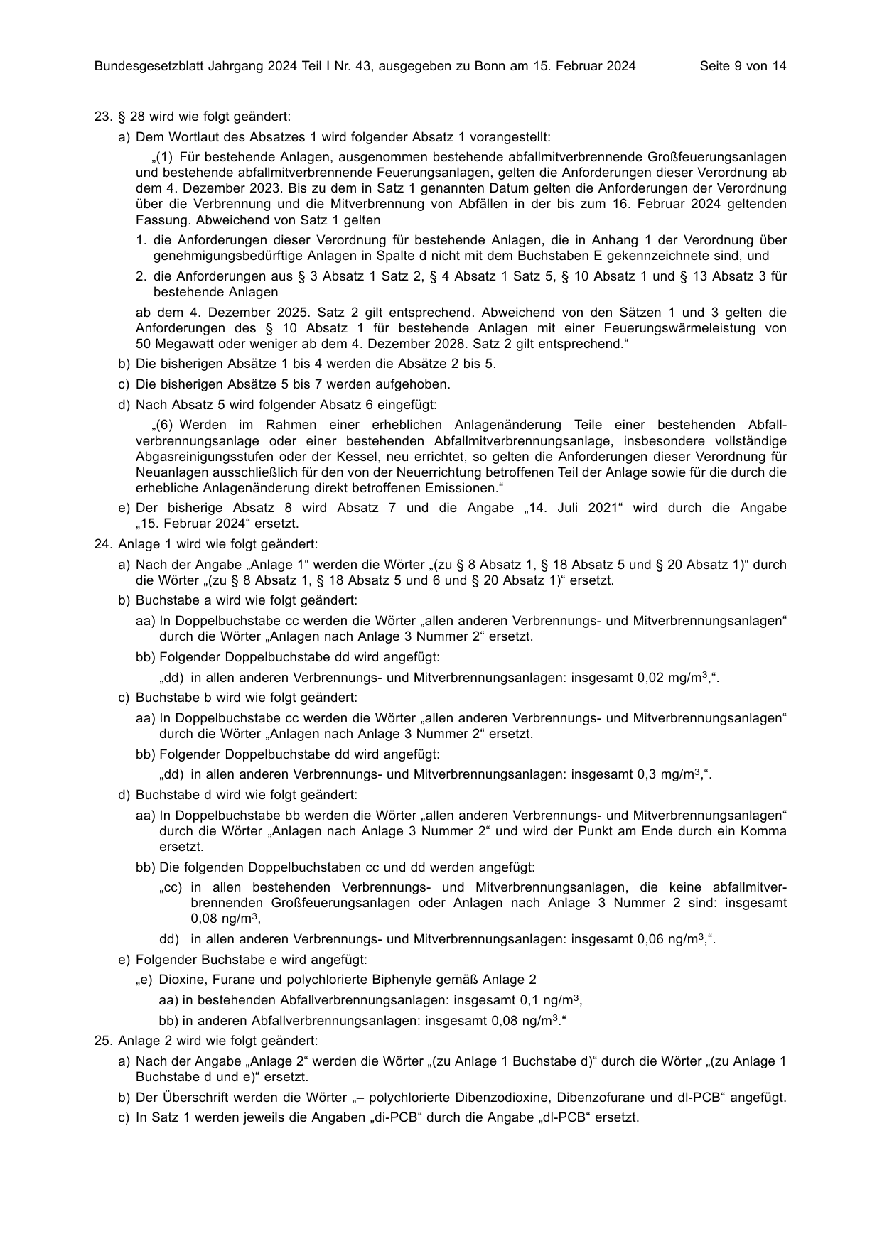 BGBl. 2024, Seite 9 — Originalseite als Abbildung