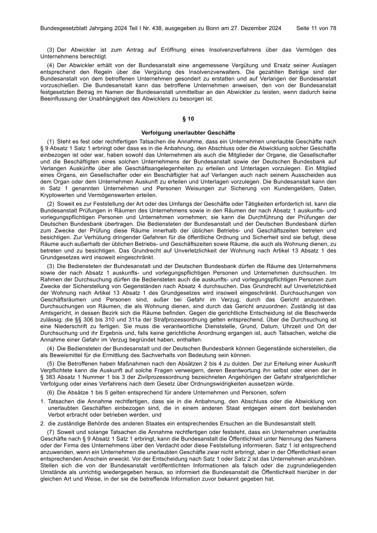 BGBl. 2024, Seite 11 — Originalseite als Abbildung