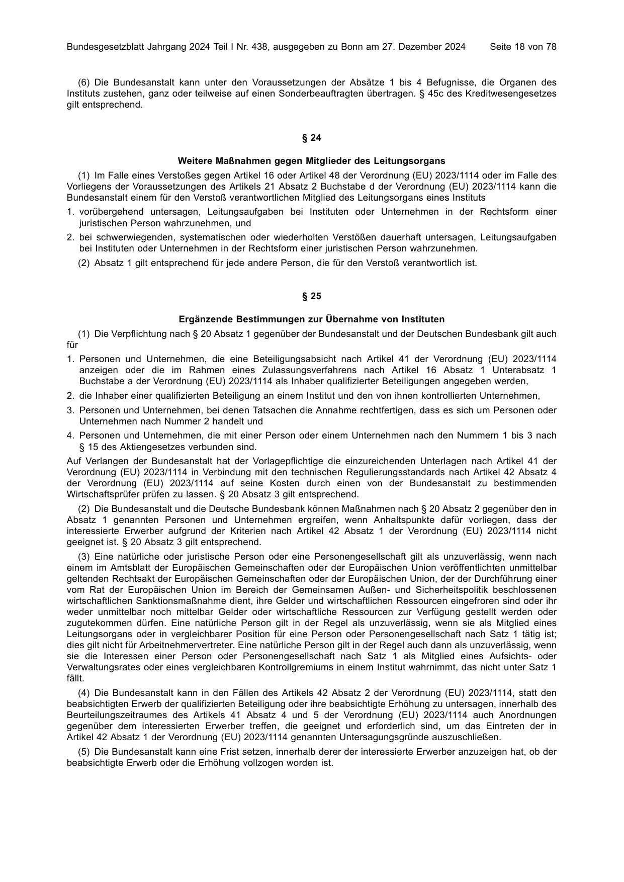 BGBl. 2024, Seite 18 — Originalseite als Abbildung