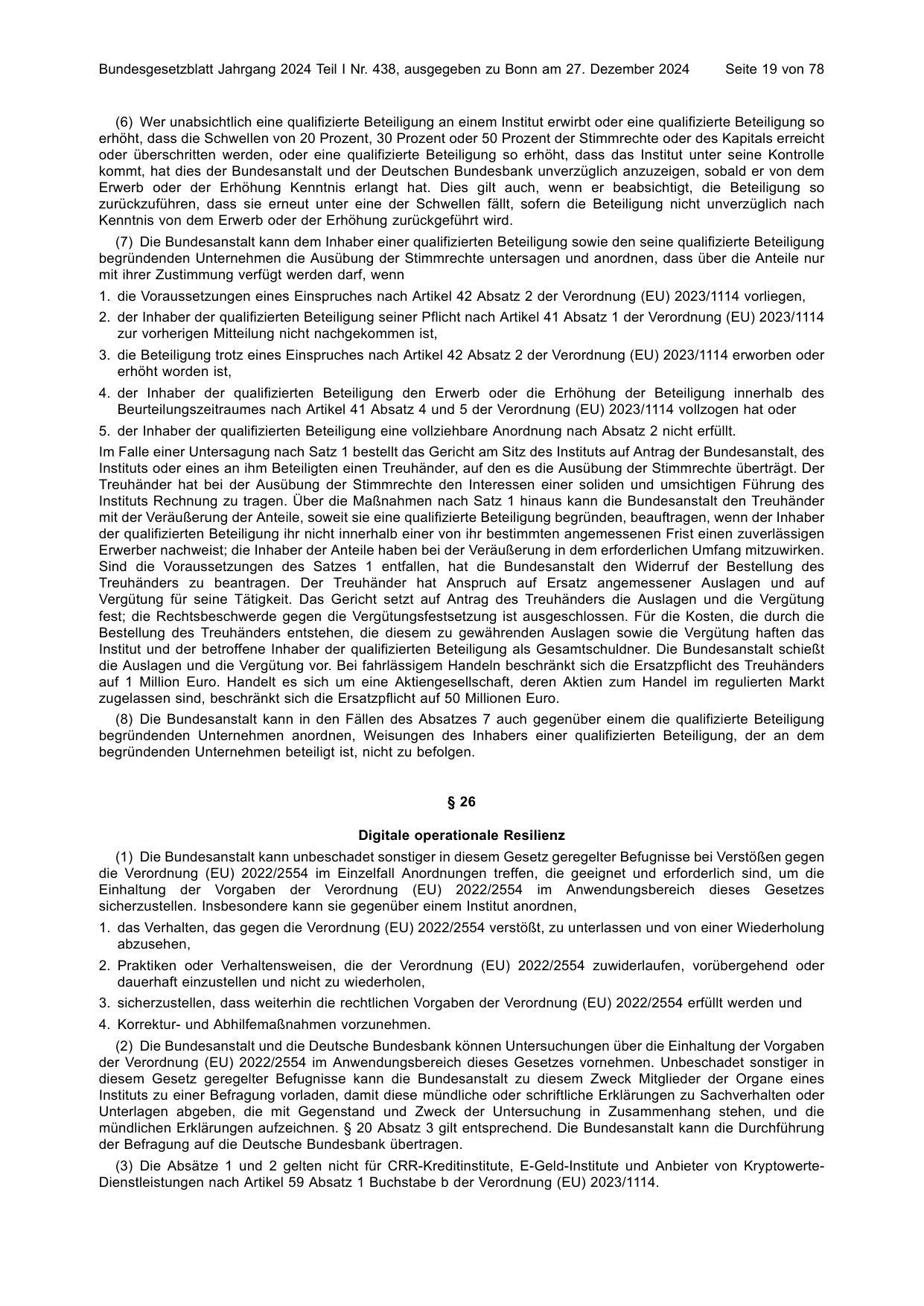 BGBl. 2024, Seite 19 — Originalseite als Abbildung