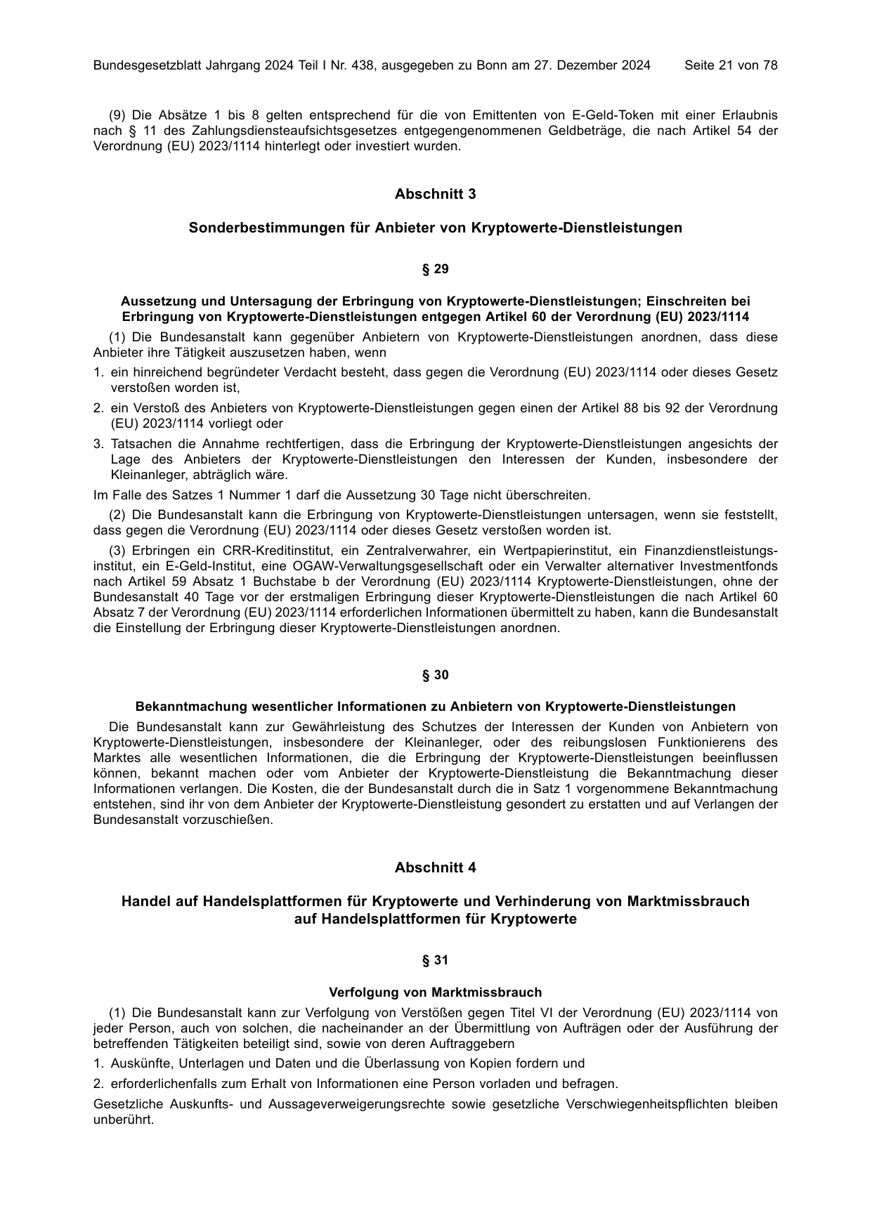 BGBl. 2024, Seite 21 — Originalseite als Abbildung