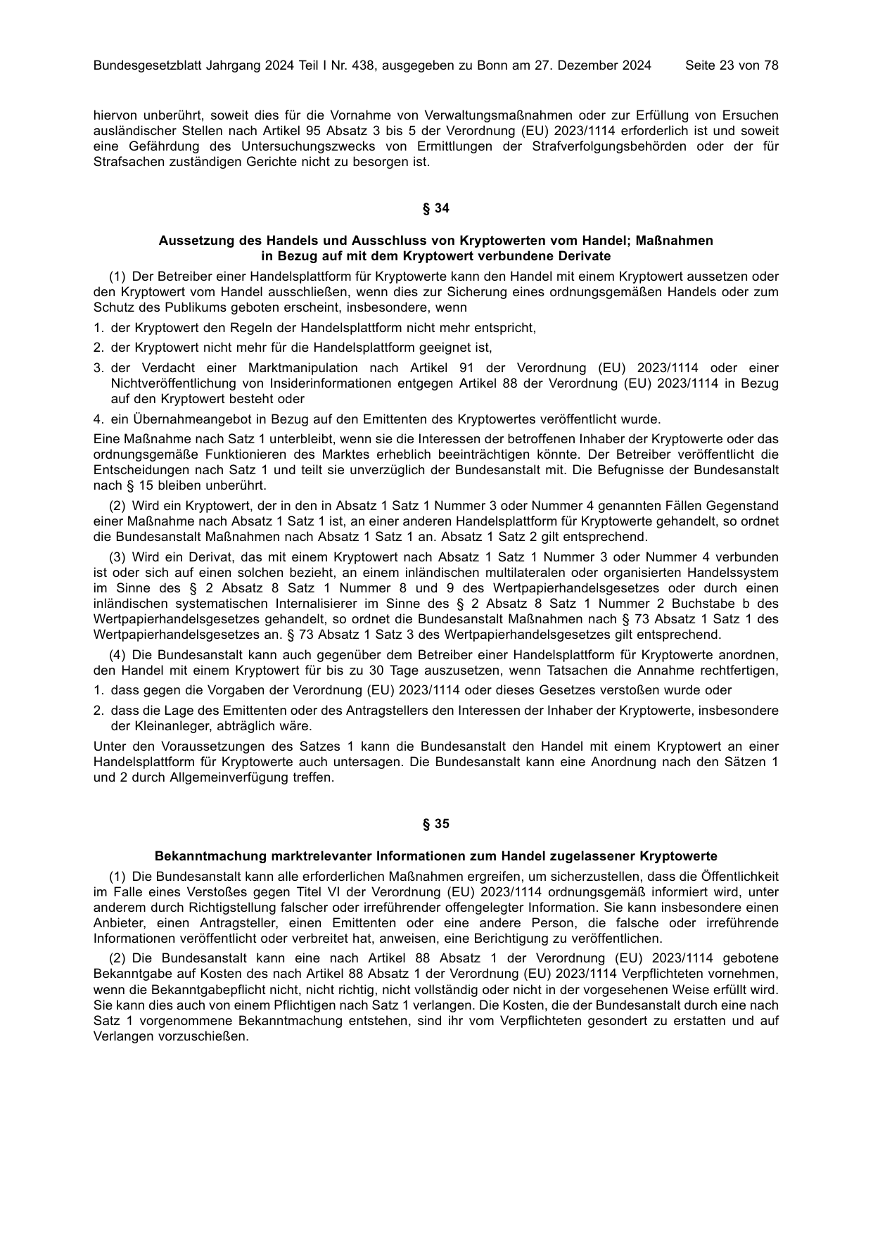 BGBl. 2024, Seite 23 — Originalseite als Abbildung