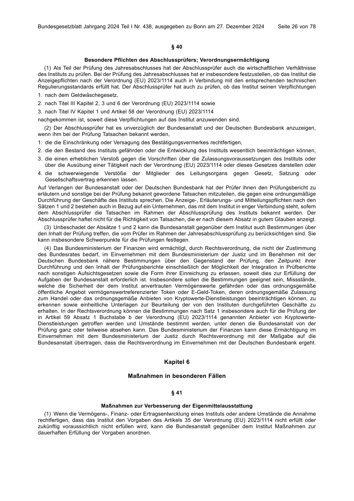 BGBl. 2024, Seite 26 — Originalseite als Abbildung
