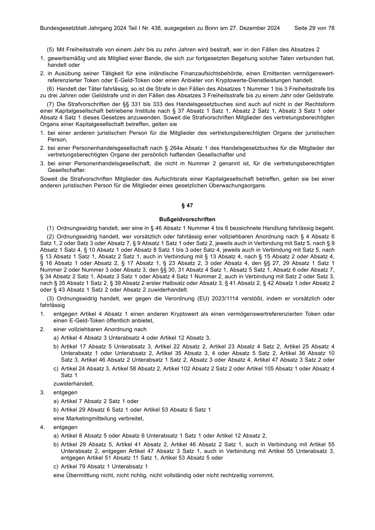BGBl. 2024, Seite 29 — Originalseite als Abbildung
