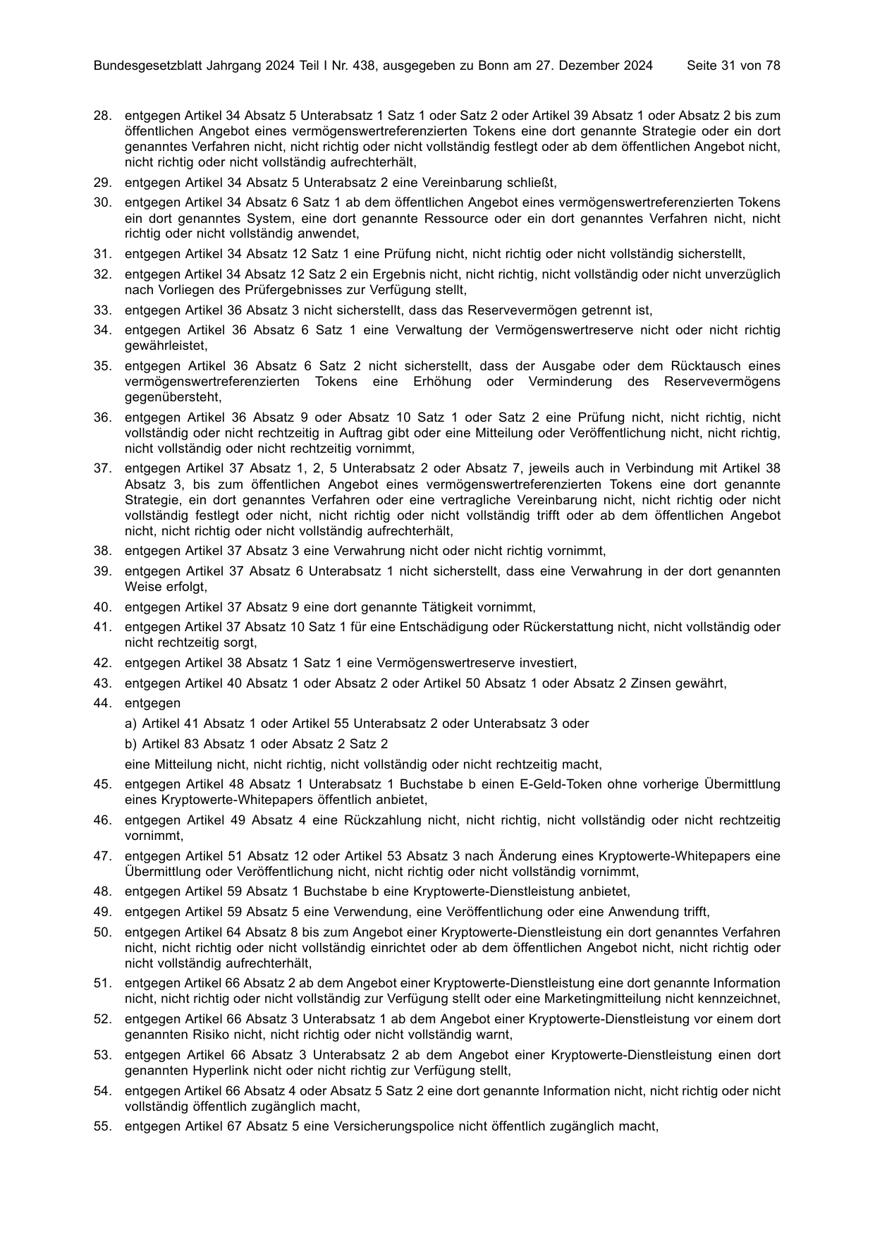 BGBl. 2024, Seite 31 — Originalseite als Abbildung