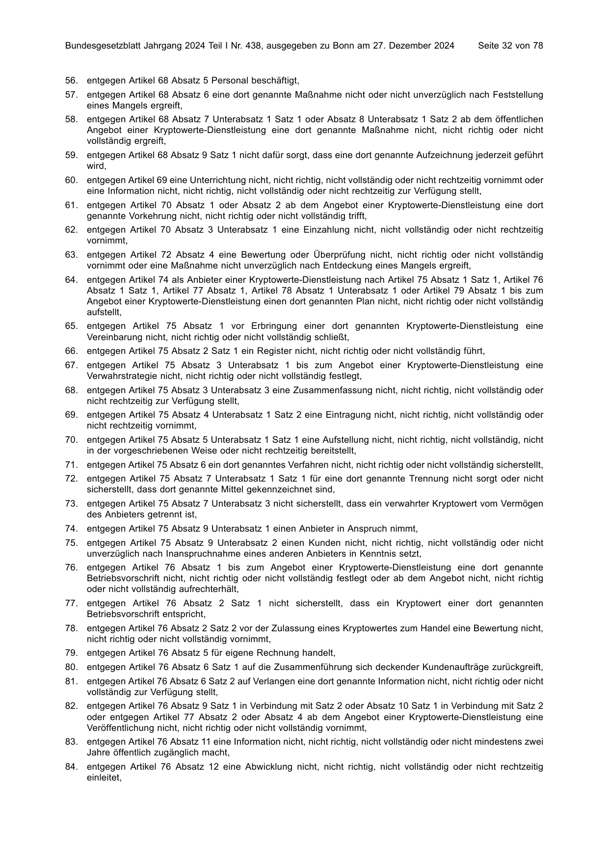 BGBl. 2024, Seite 32 — Originalseite als Abbildung