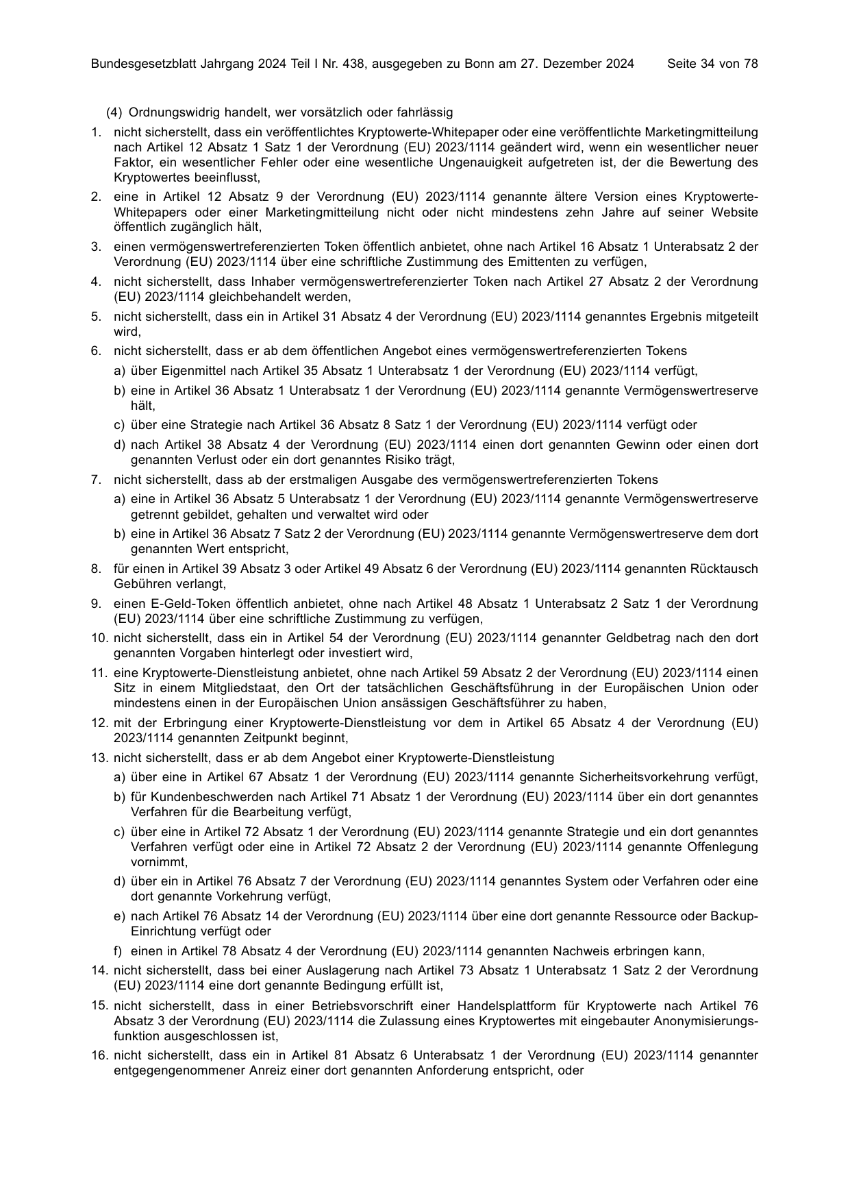 BGBl. 2024, Seite 34 — Originalseite als Abbildung