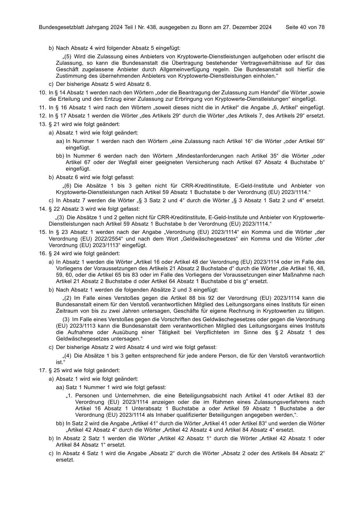 BGBl. 2024, Seite 40 — Originalseite als Abbildung