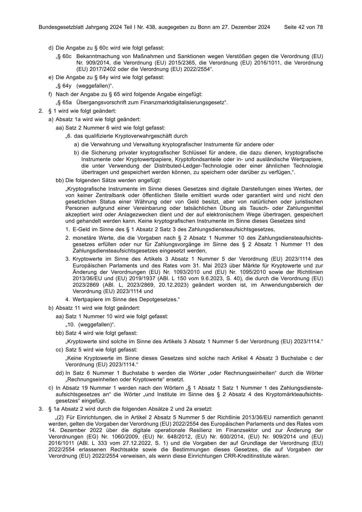 BGBl. 2024, Seite 42 — Originalseite als Abbildung