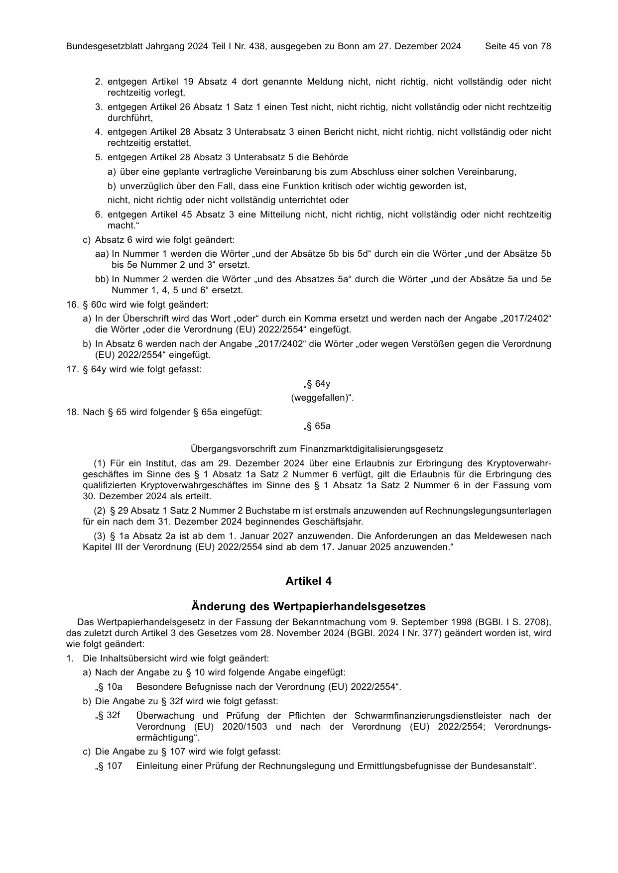 BGBl. 2024, Seite 45 — Originalseite als Abbildung