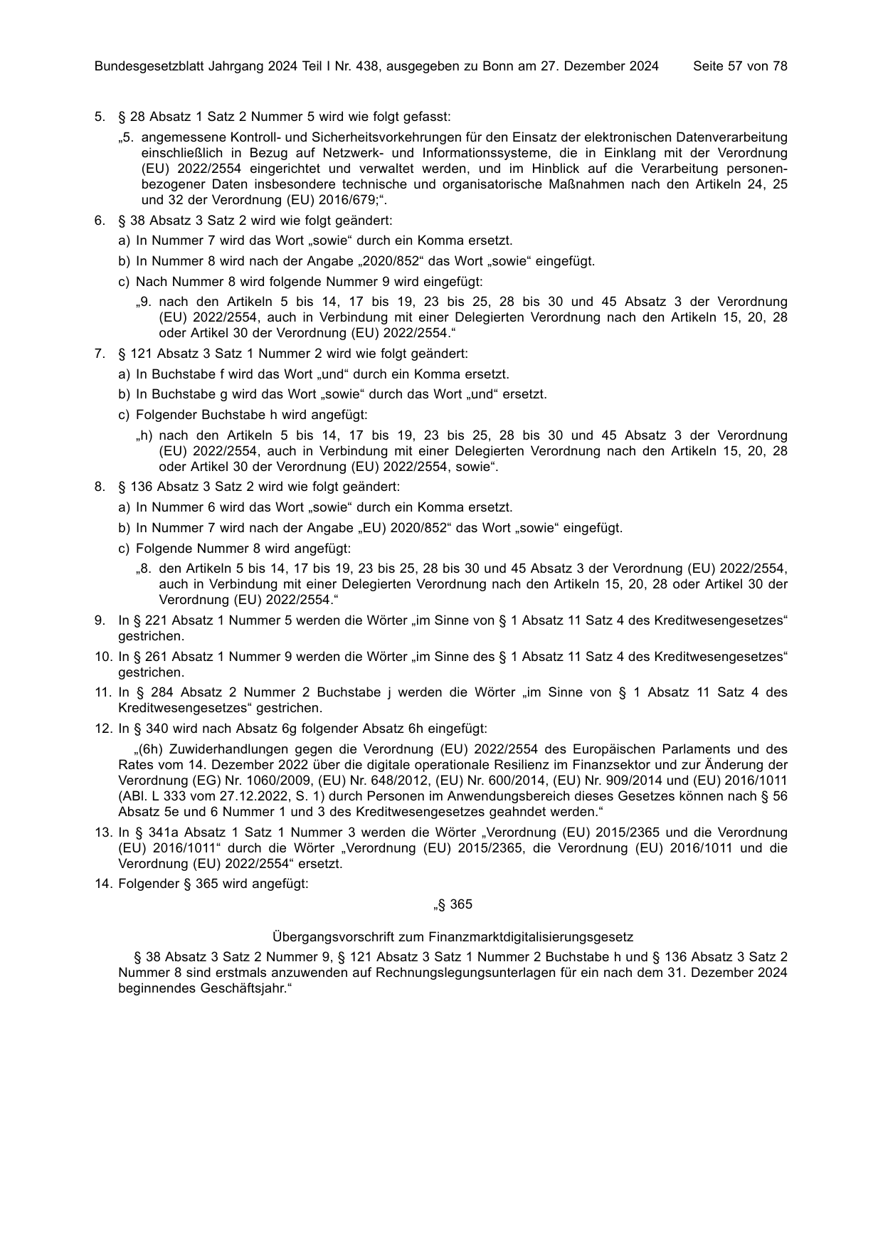 BGBl. 2024, Seite 57 — Originalseite als Abbildung
