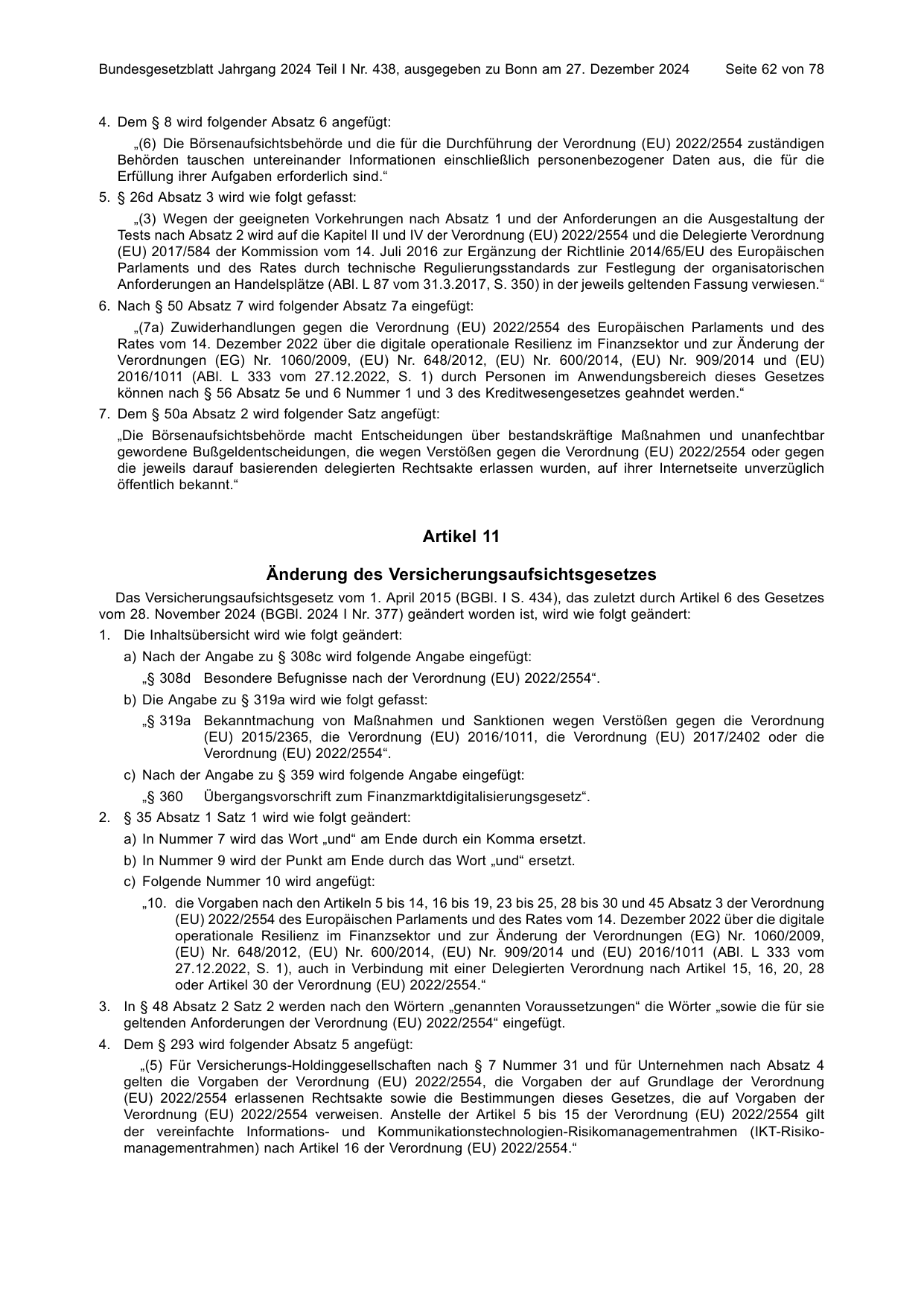 BGBl. 2024, Seite 62 — Originalseite als Abbildung