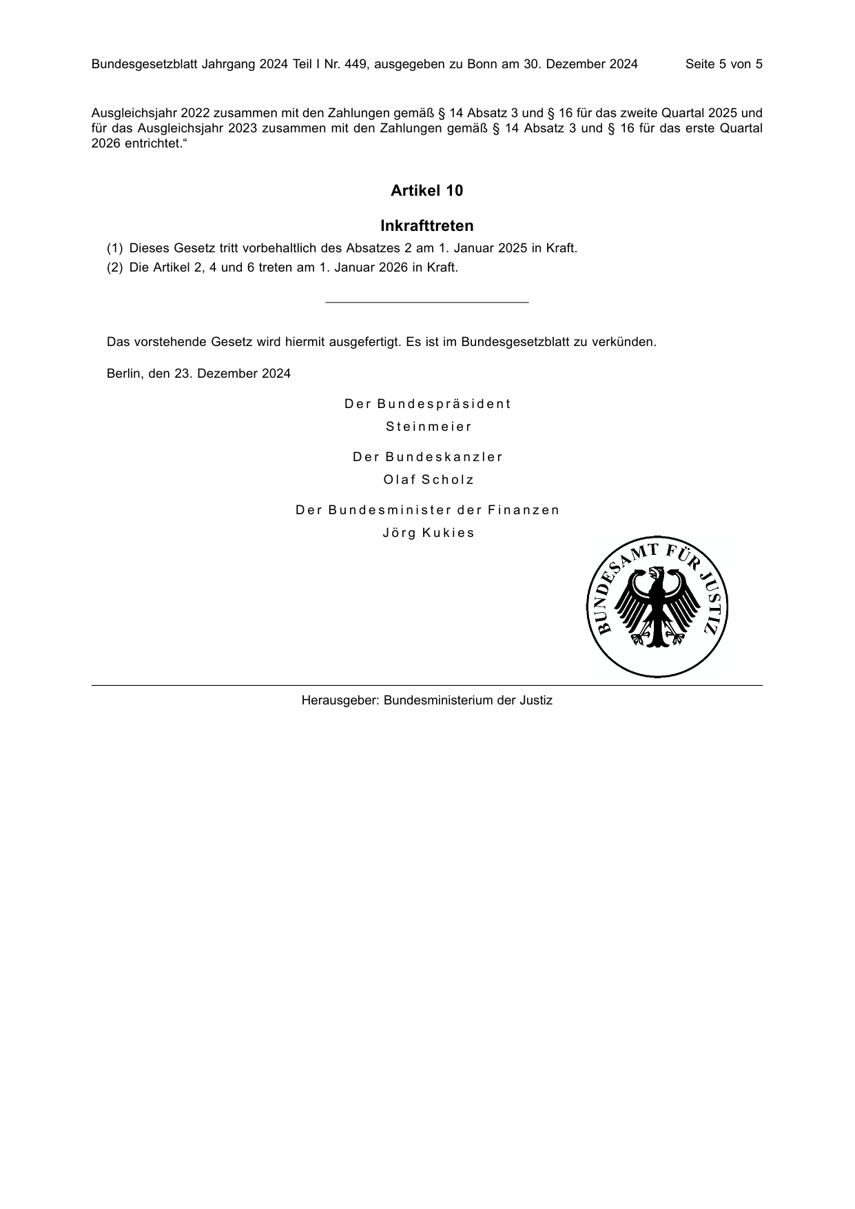 BGBl. 2024, Seite 5 — Originalseite als Abbildung