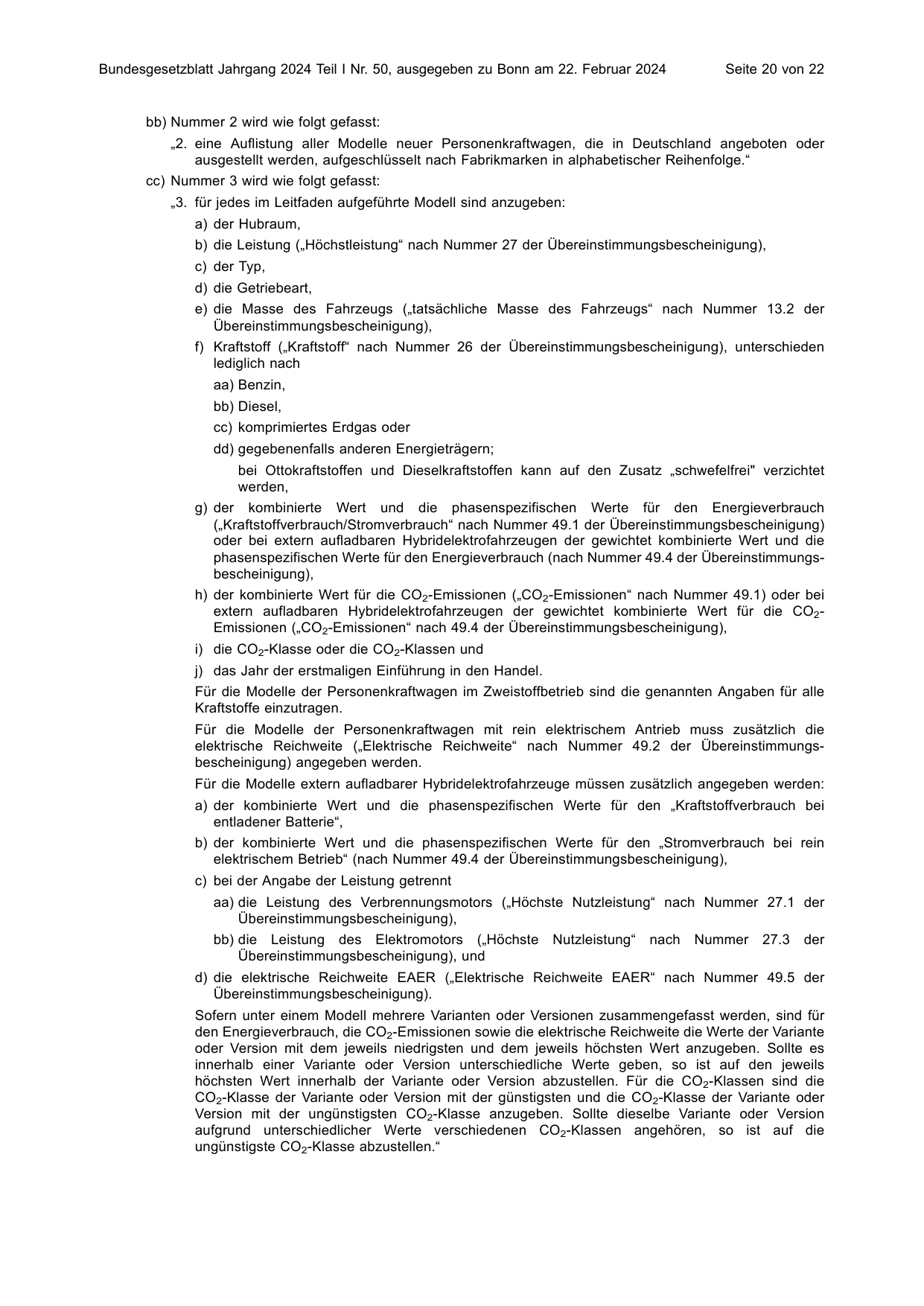 BGBl. 2024, Seite 20 — Originalseite als Abbildung