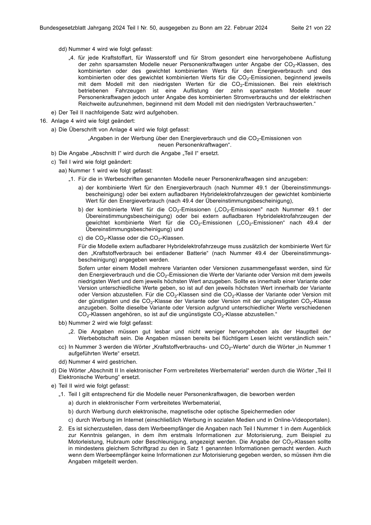 BGBl. 2024, Seite 21 — Originalseite als Abbildung