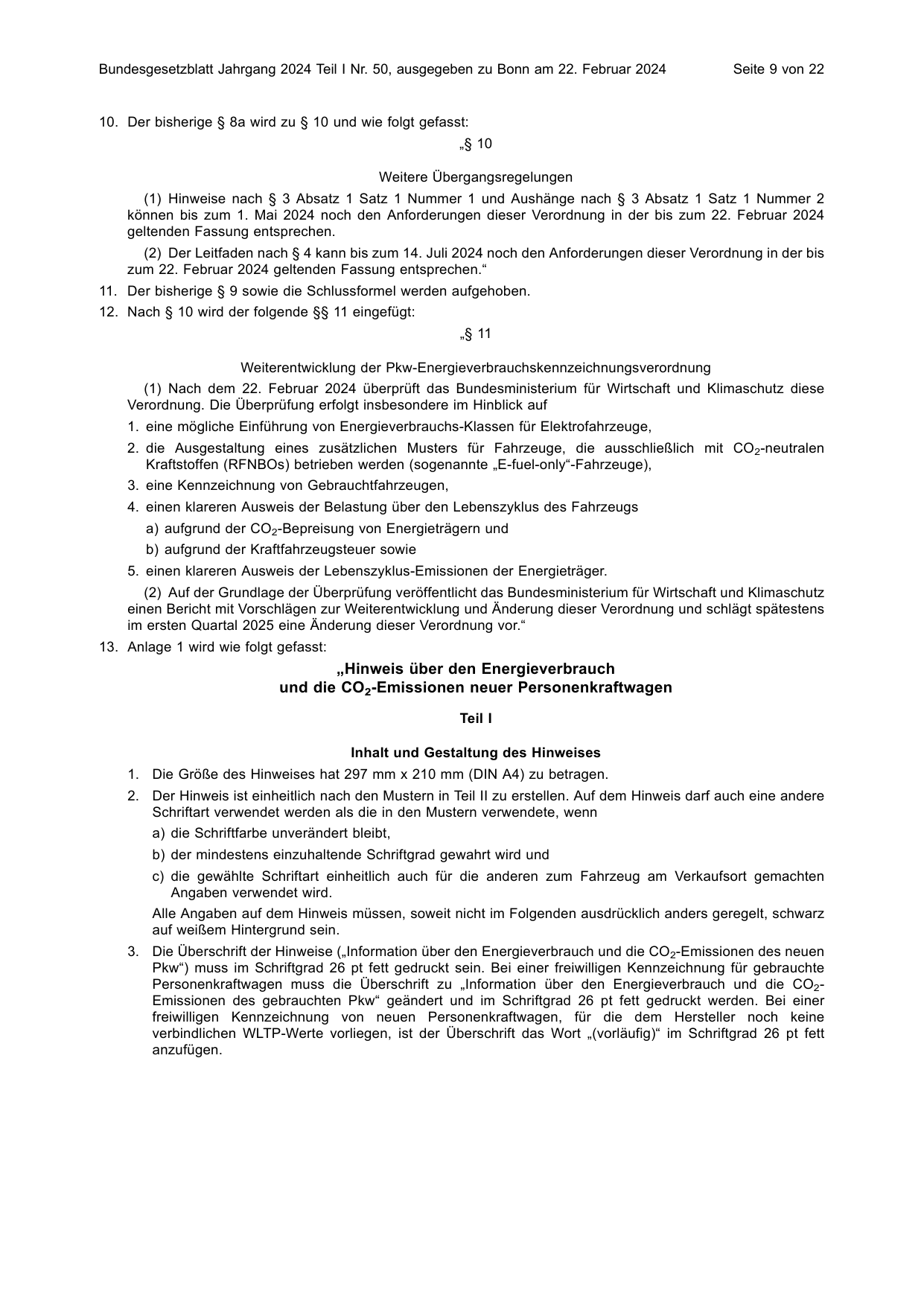 BGBl. 2024, Seite 9 — Originalseite als Abbildung