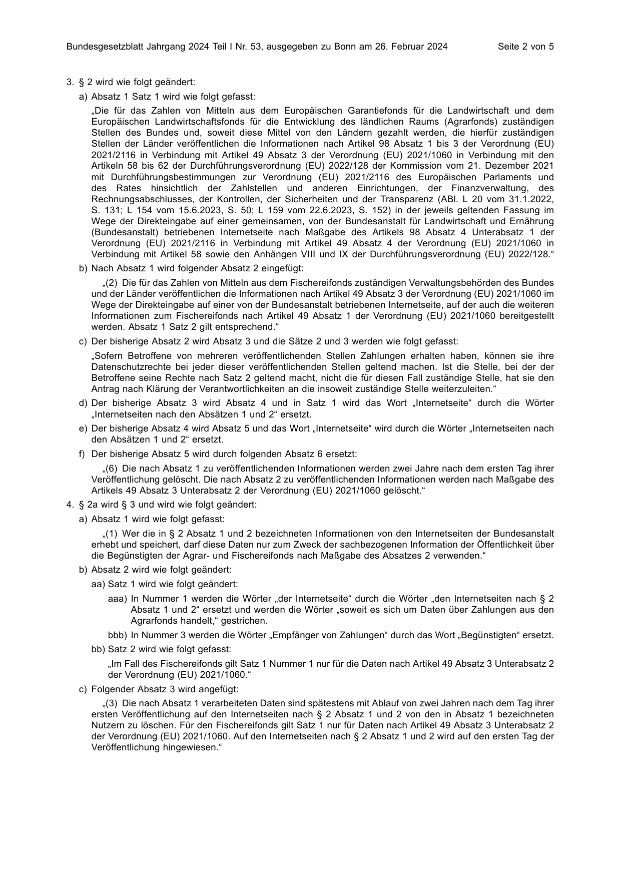 BGBl. 2024, Seite 2 — Originalseite als Abbildung