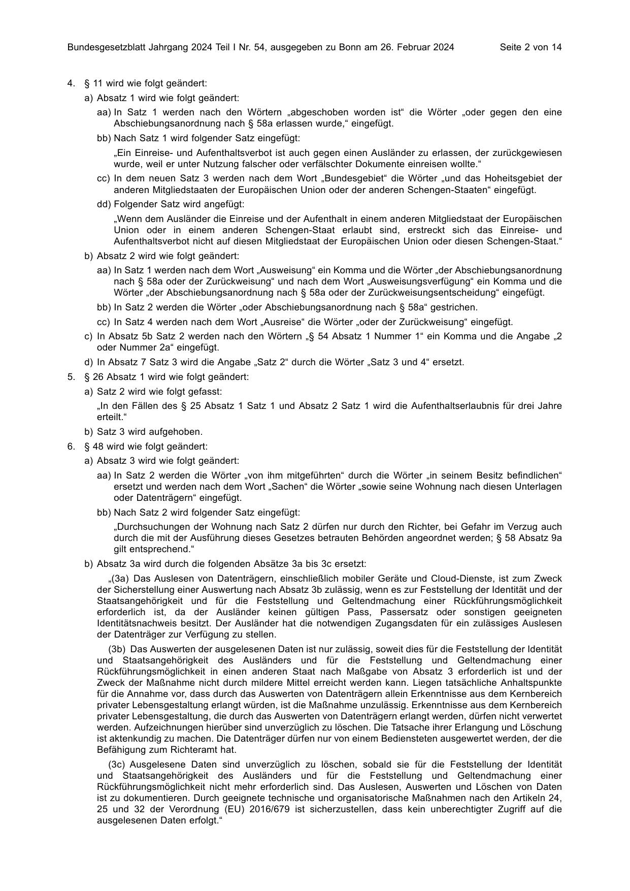 BGBl. 2024, Seite 2 — Originalseite als Abbildung