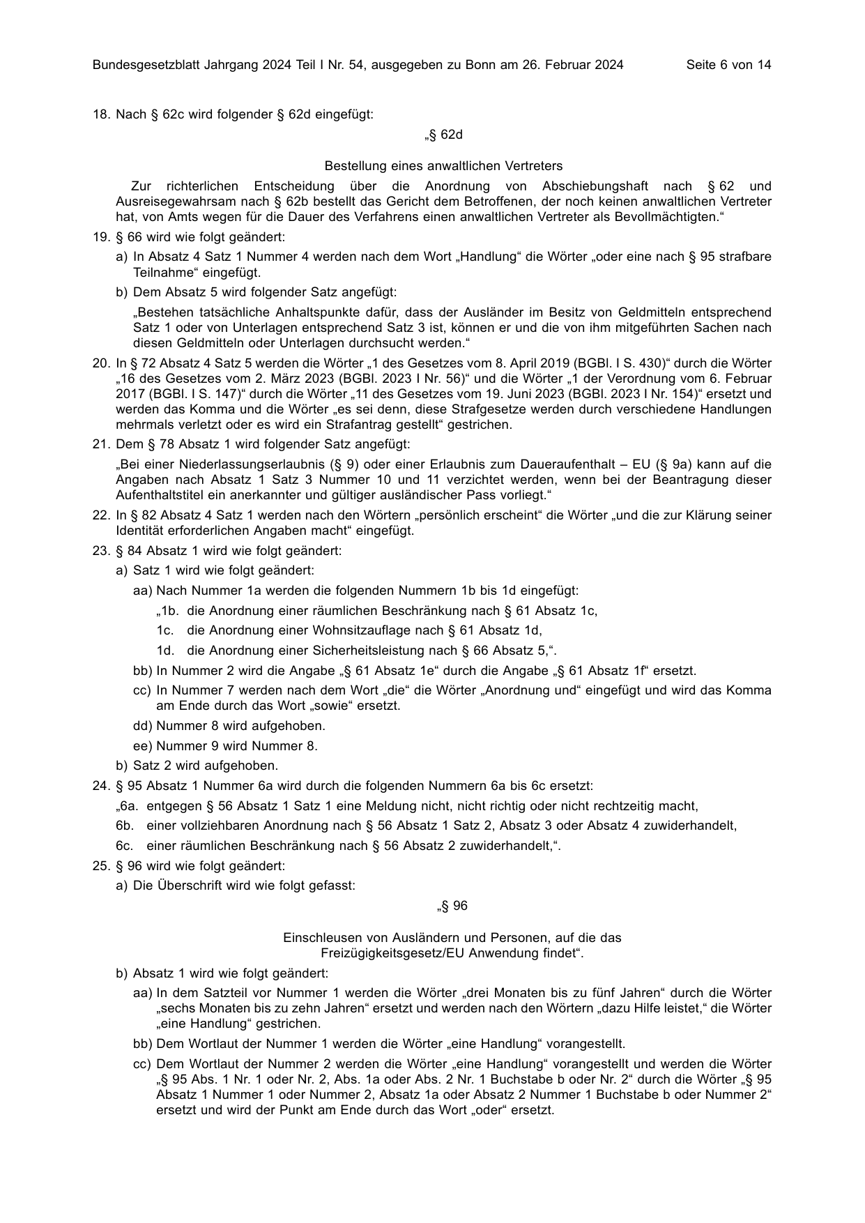 BGBl. 2024, Seite 6 — Originalseite als Abbildung