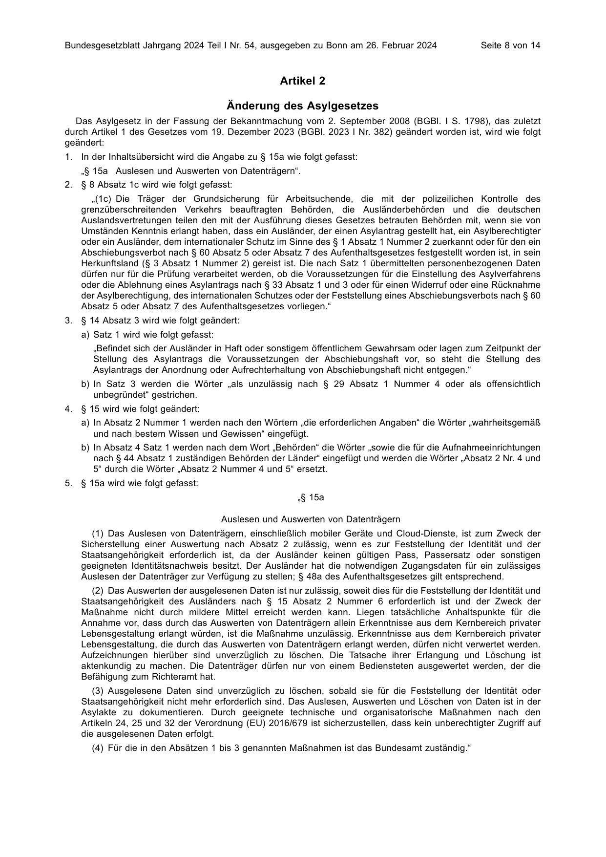 BGBl. 2024, Seite 8 — Originalseite als Abbildung