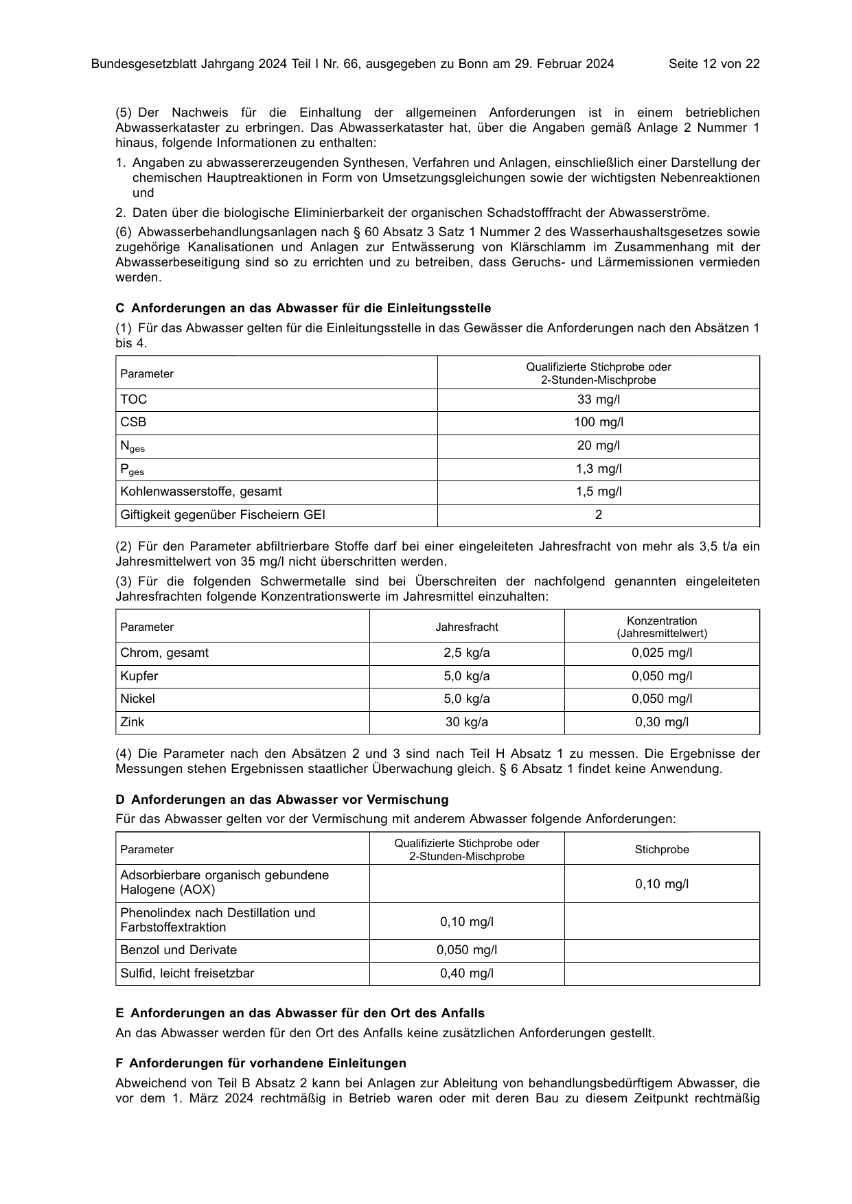 BGBl. 2024, Seite 12 — Originalseite als Abbildung