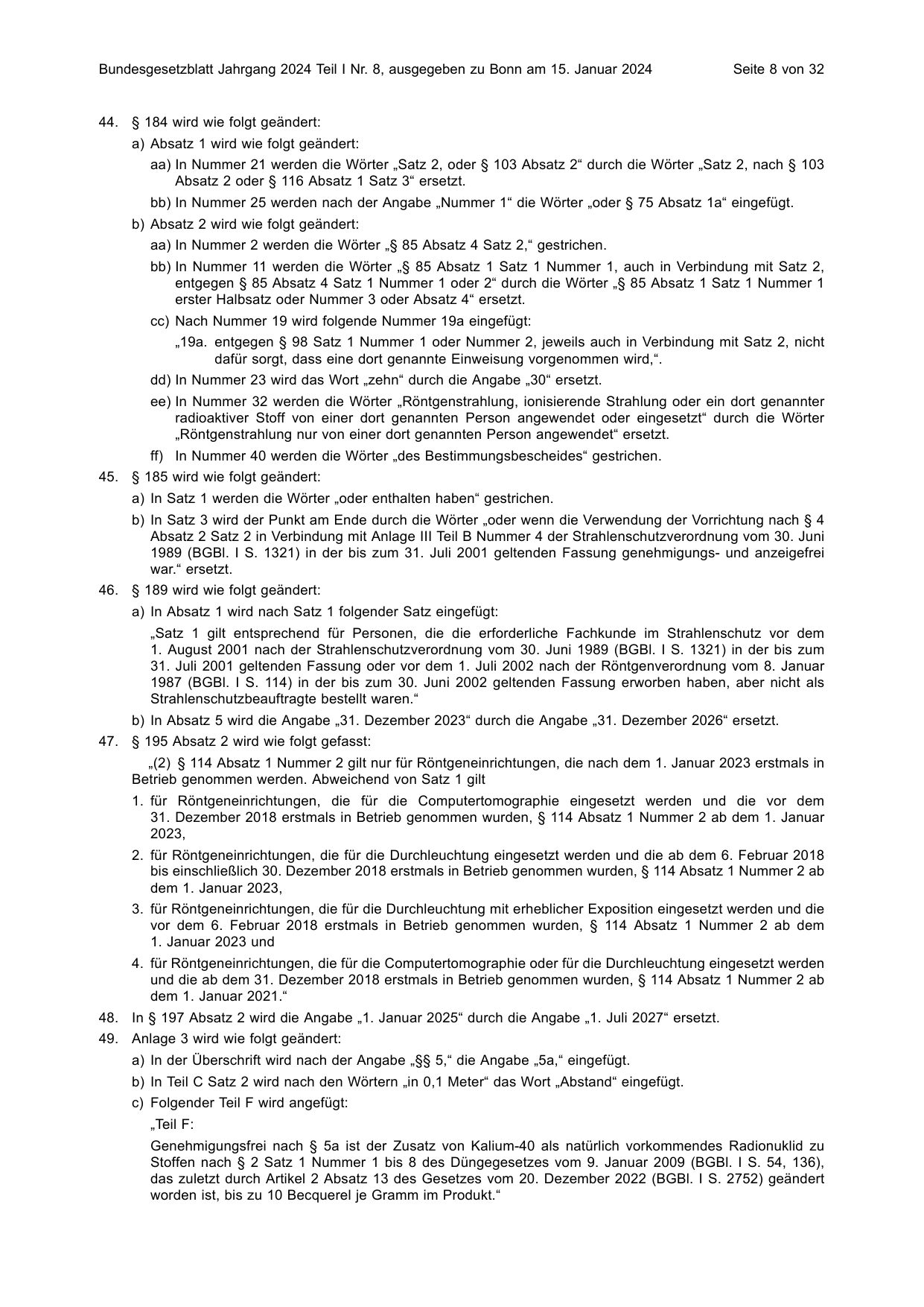 BGBl. 2024, Seite 8 — Originalseite als Abbildung