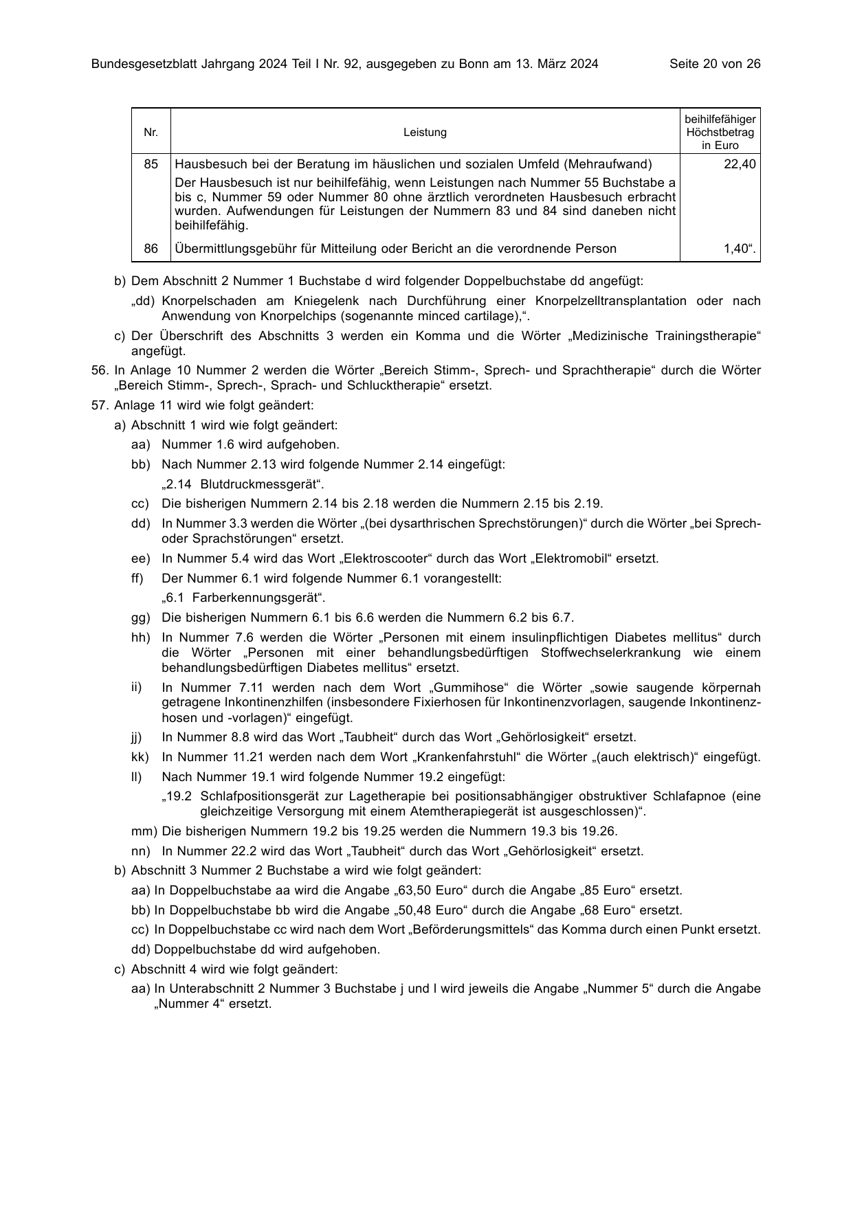 BGBl. 2024, Seite 20 — Originalseite als Abbildung