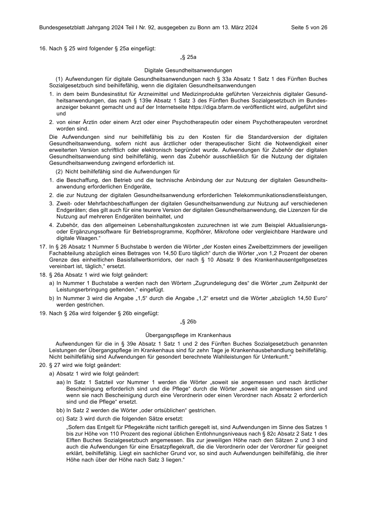 BGBl. 2024, Seite 5 — Originalseite als Abbildung