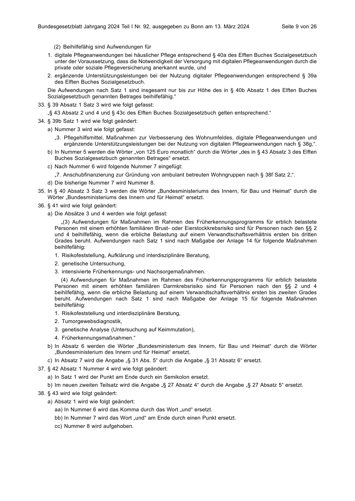 BGBl. 2024, Seite 9 — Originalseite als Abbildung