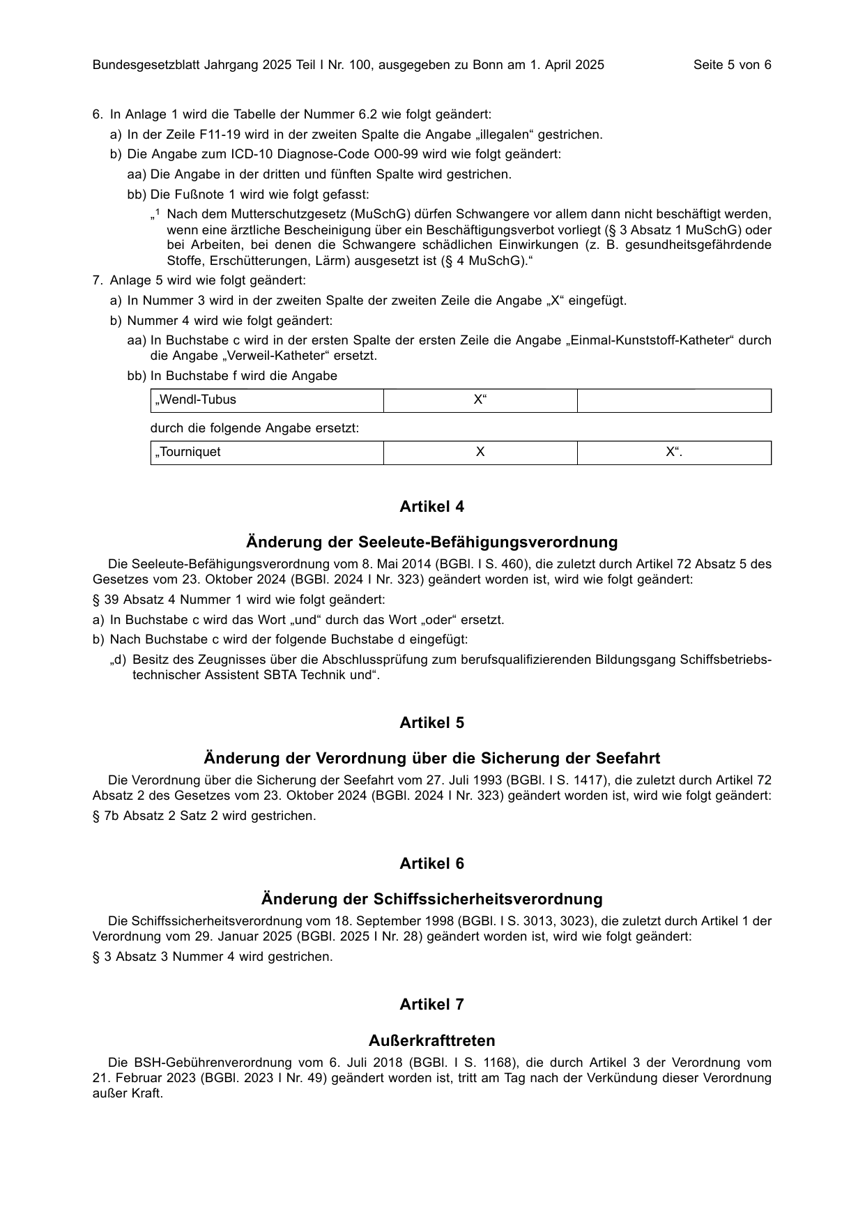 BGBl. 2025, Seite 5 — Originalseite als Abbildung