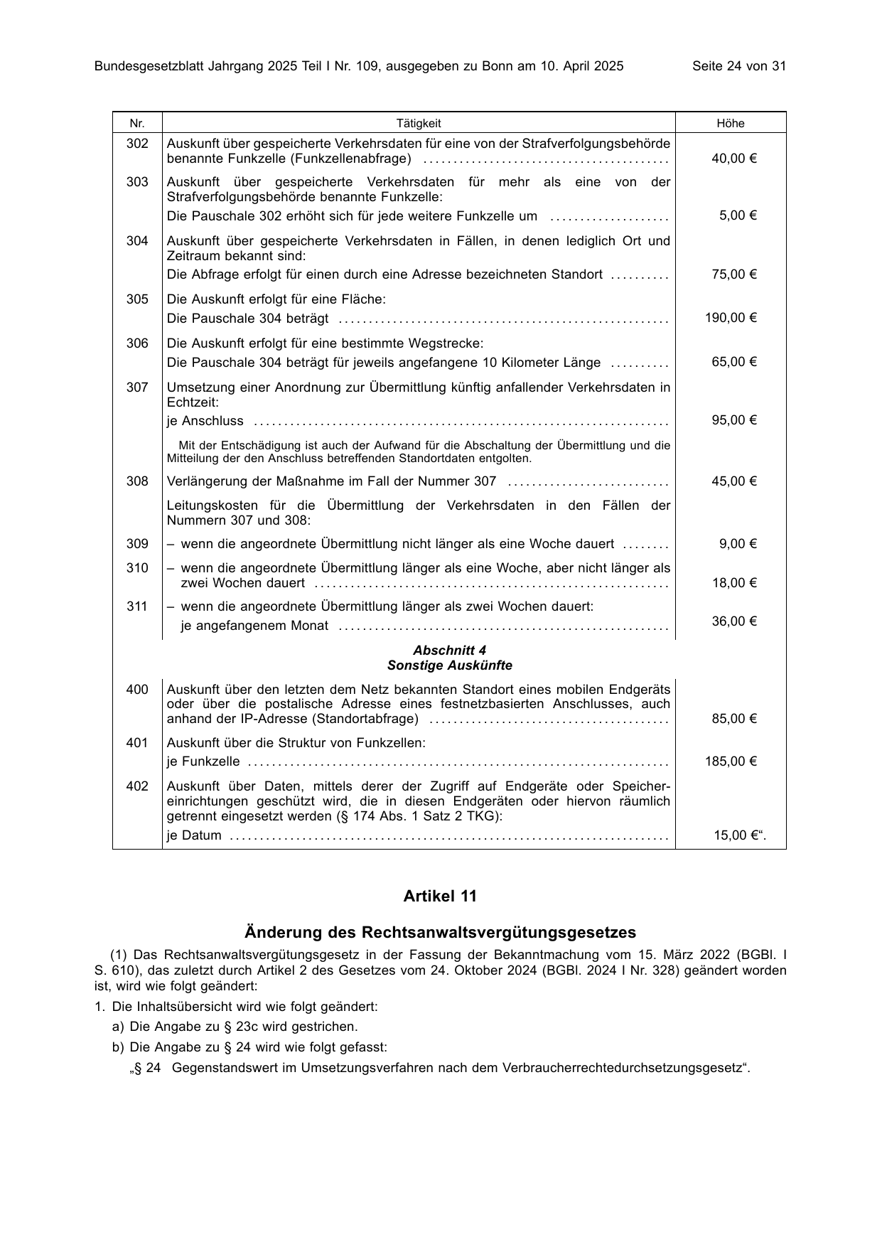 BGBl. 2025, Seite 24 — Originalseite als Abbildung