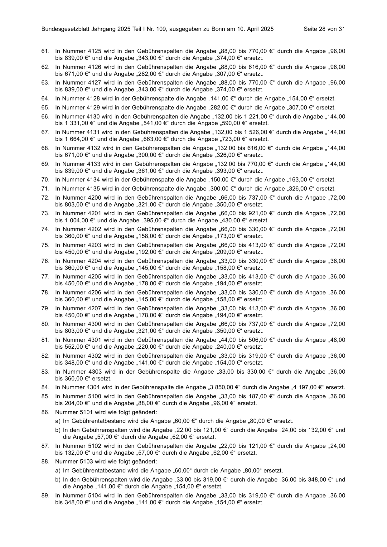 BGBl. 2025, Seite 28 — Originalseite als Abbildung