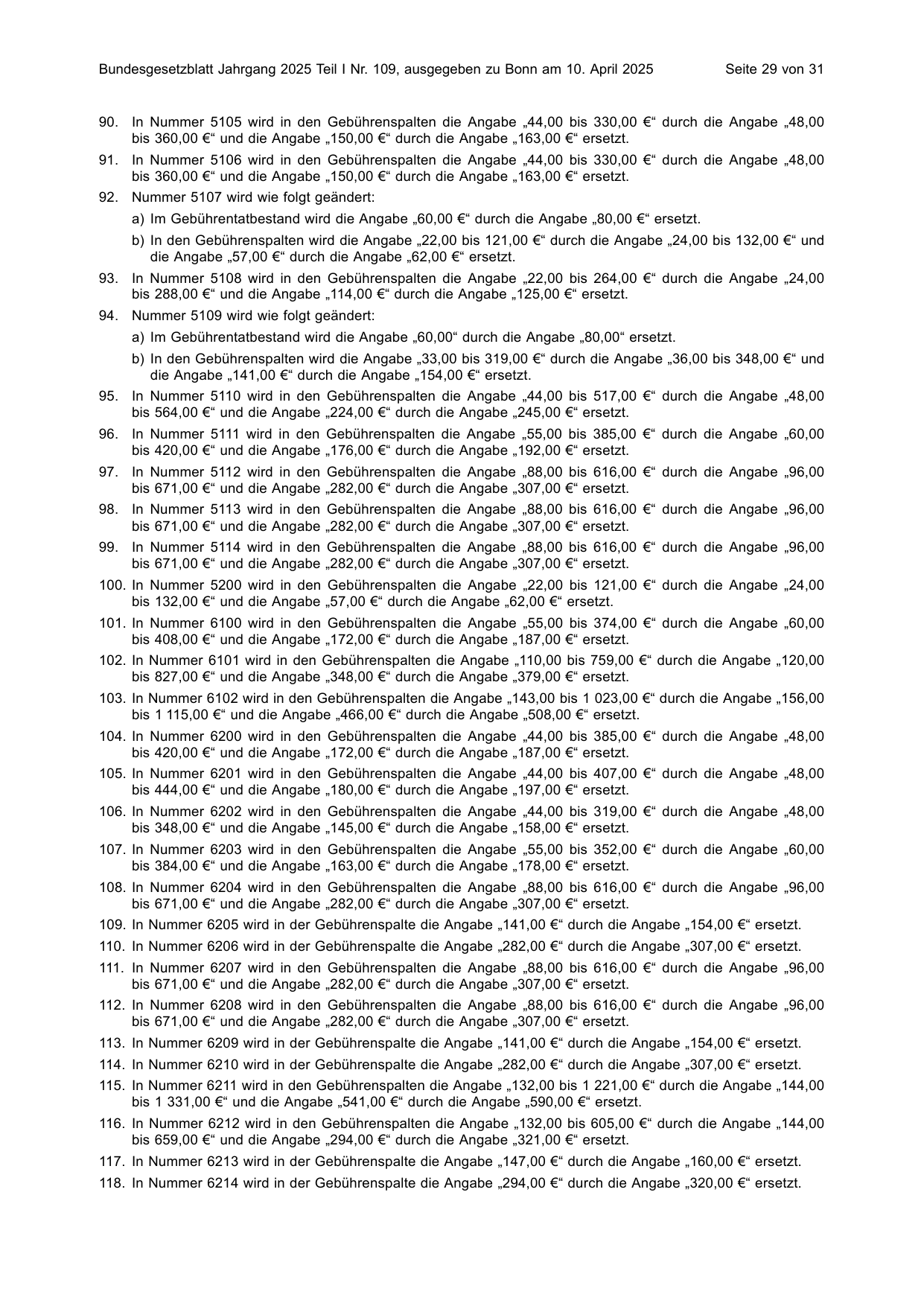 BGBl. 2025, Seite 29 — Originalseite als Abbildung
