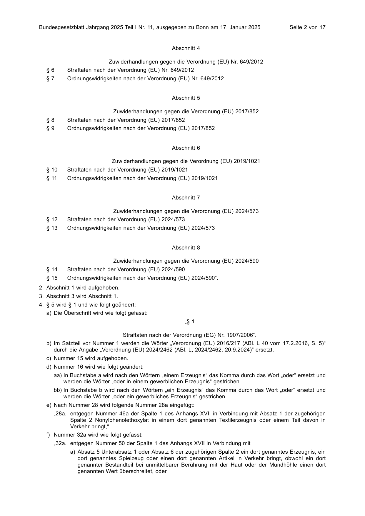 BGBl. 2025, Seite 2 — Originalseite als Abbildung