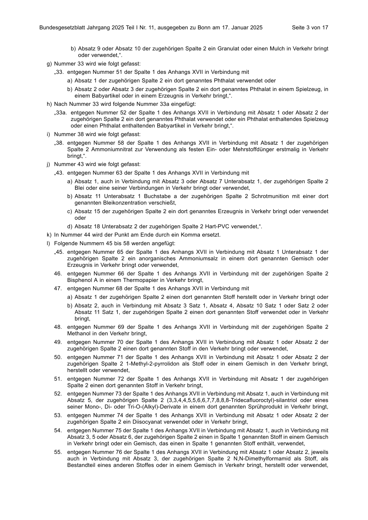BGBl. 2025, Seite 3 — Originalseite als Abbildung