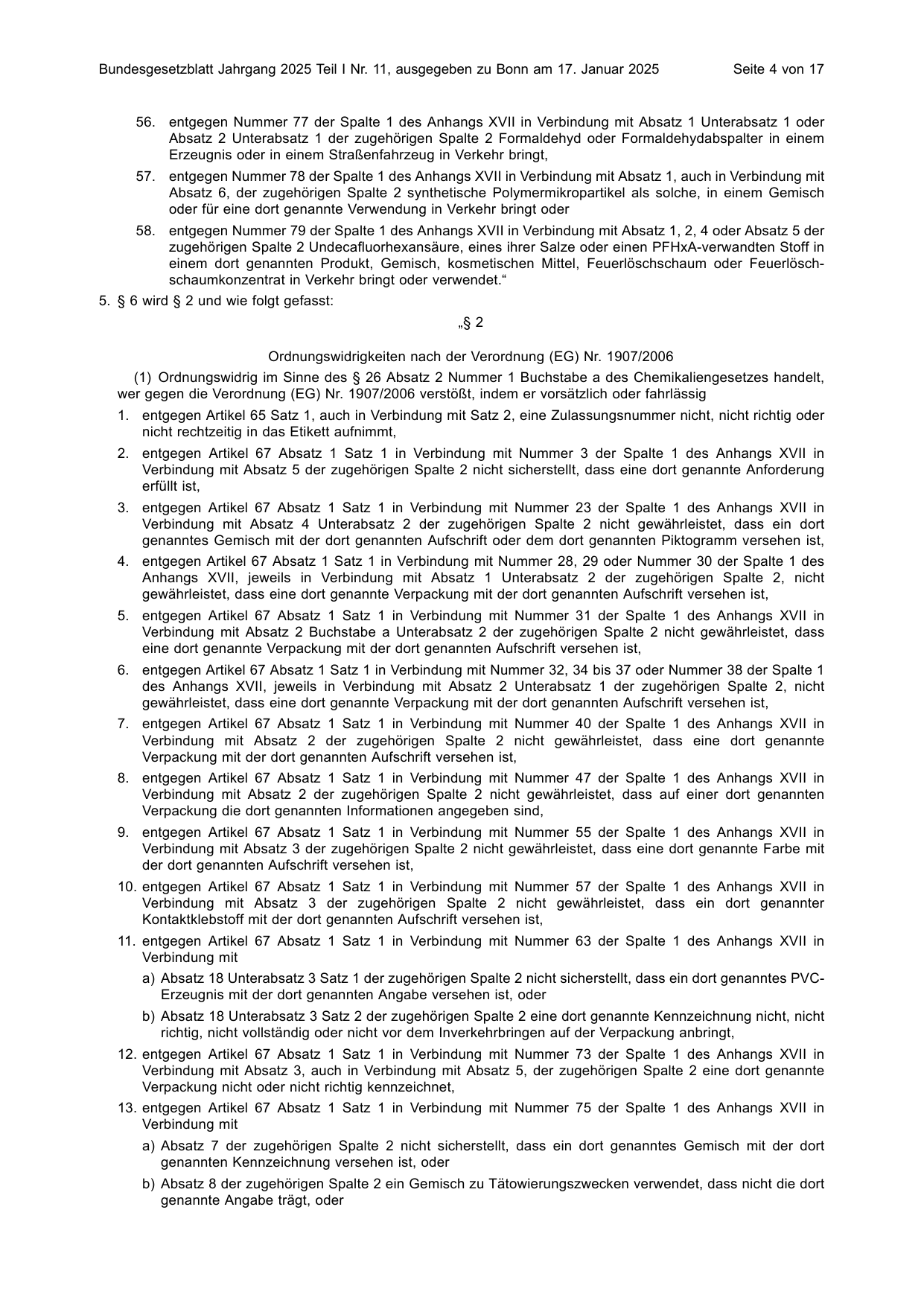 BGBl. 2025, Seite 4 — Originalseite als Abbildung