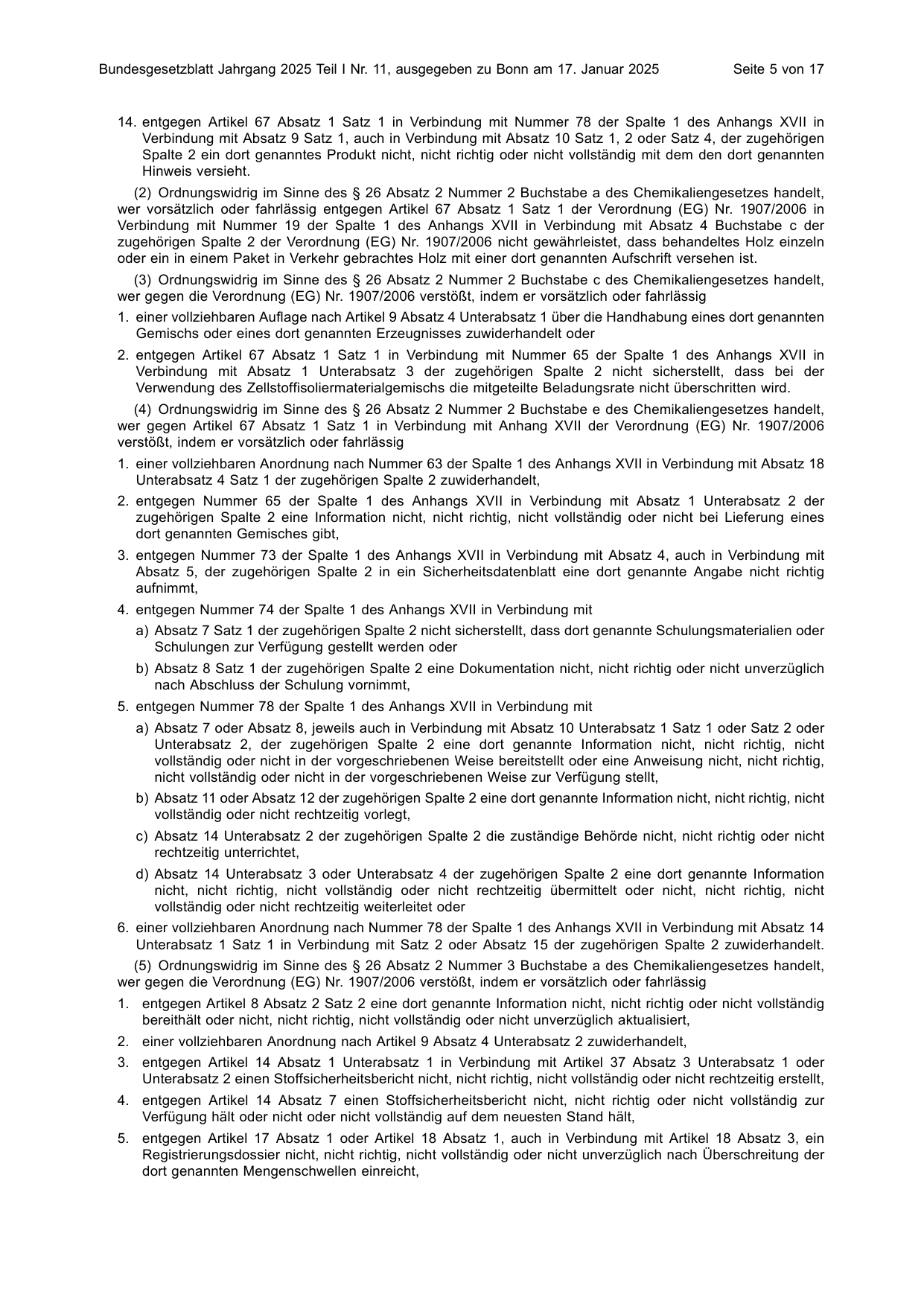 BGBl. 2025, Seite 5 — Originalseite als Abbildung
