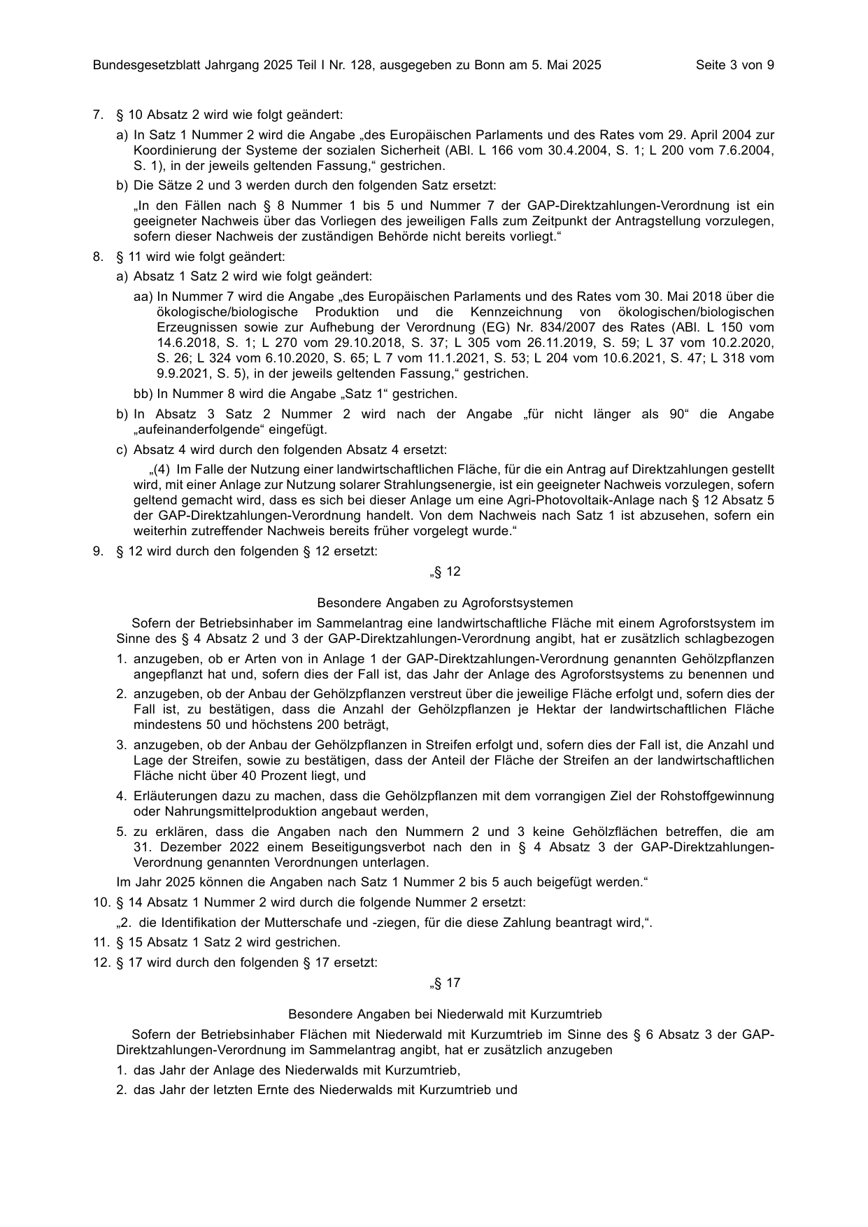 BGBl. 2025, Seite 3 — Originalseite als Abbildung