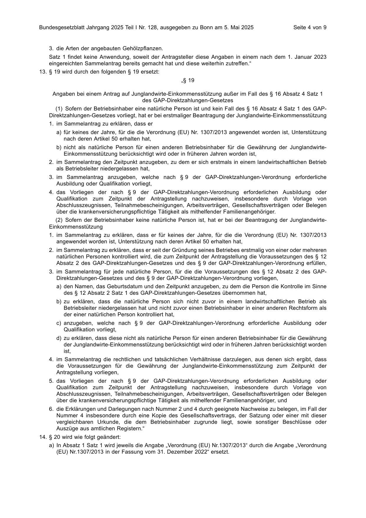 BGBl. 2025, Seite 4 — Originalseite als Abbildung