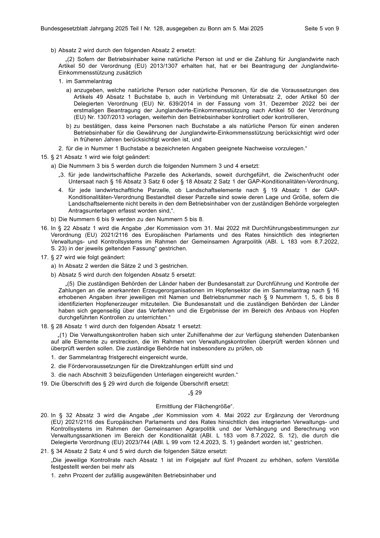 BGBl. 2025, Seite 5 — Originalseite als Abbildung