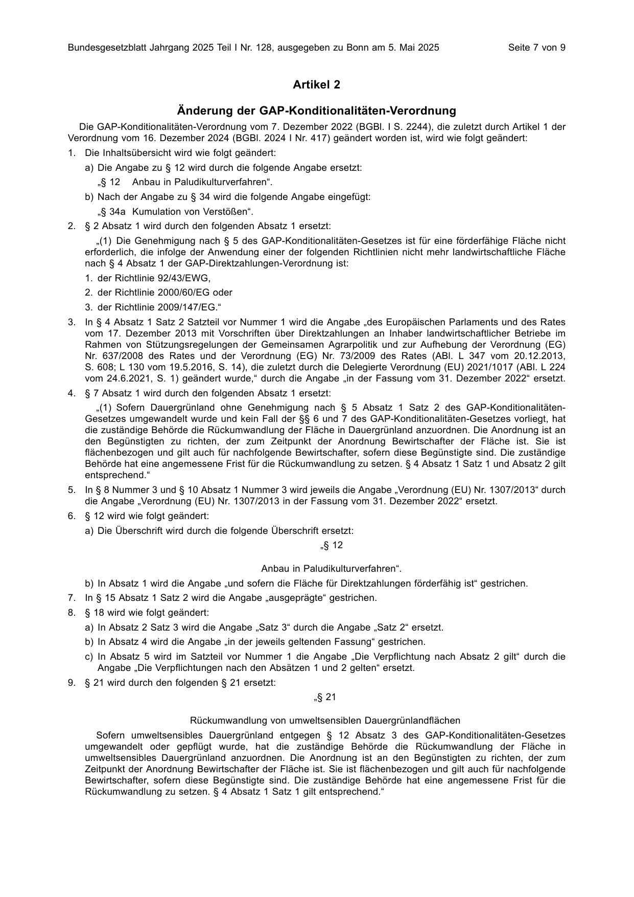 BGBl. 2025, Seite 7 — Originalseite als Abbildung