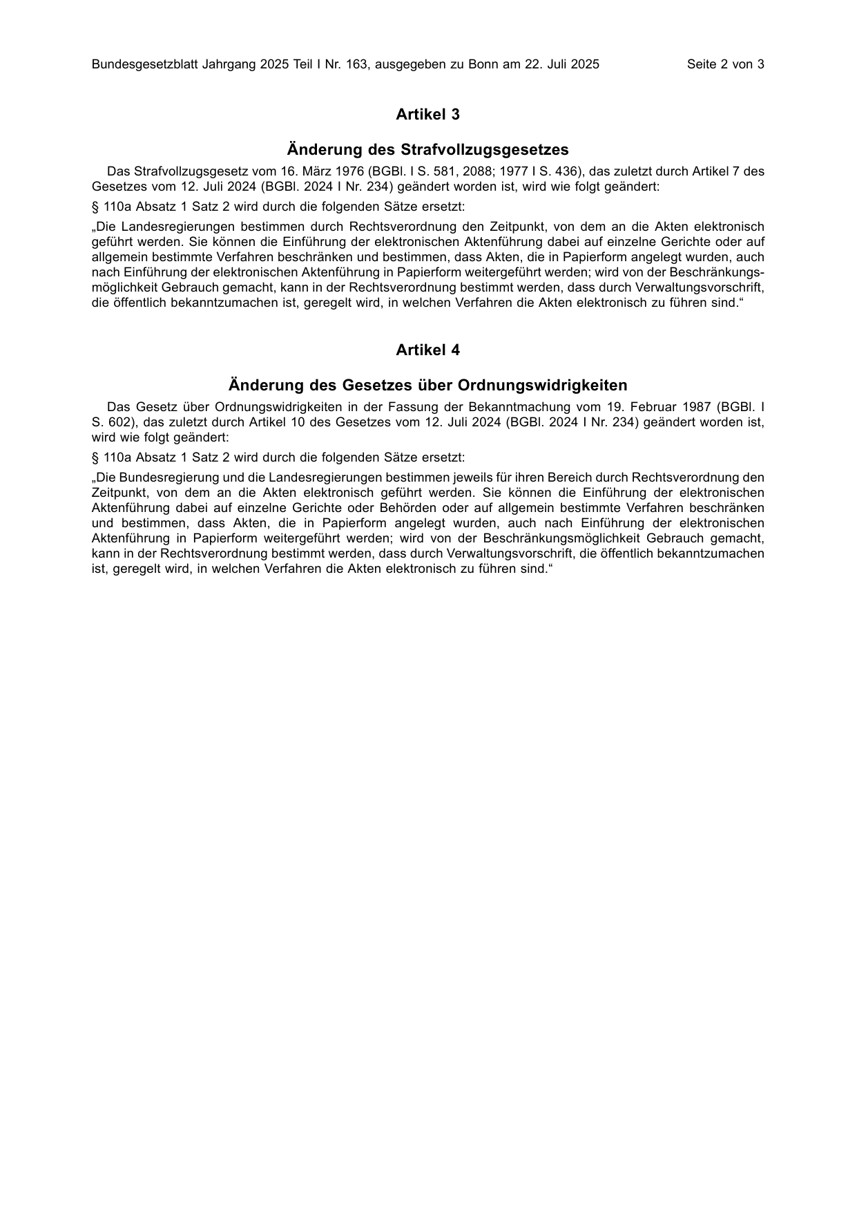 BGBl. 2025, Seite 2 — Originalseite als Abbildung