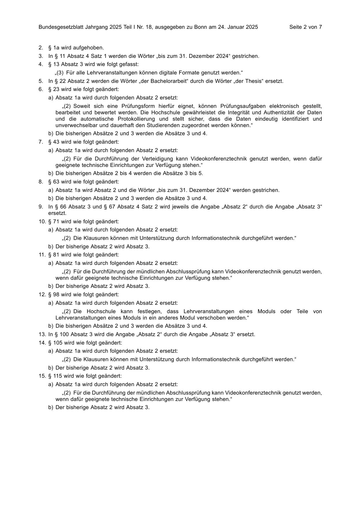 BGBl. 2025, Seite 2 — Originalseite als Abbildung