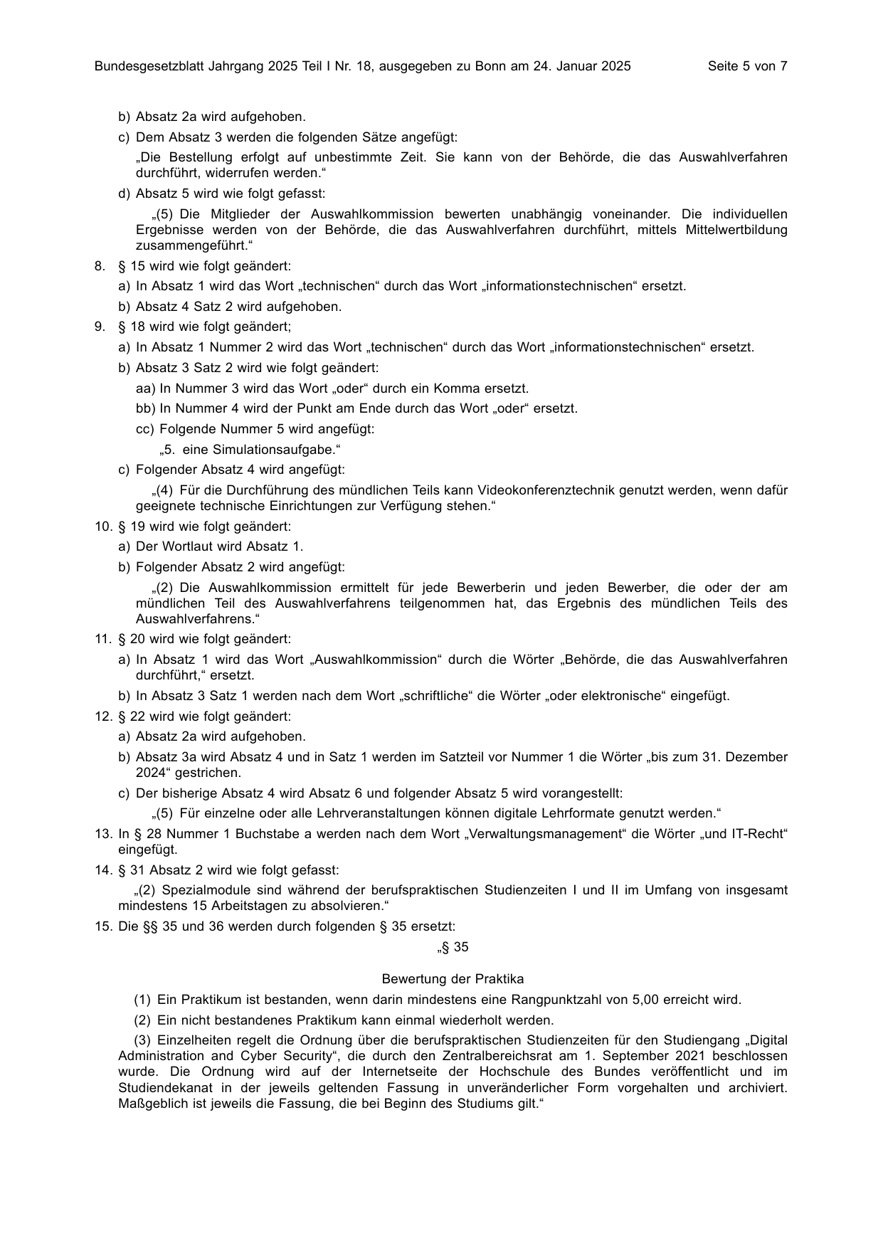 BGBl. 2025, Seite 5 — Originalseite als Abbildung