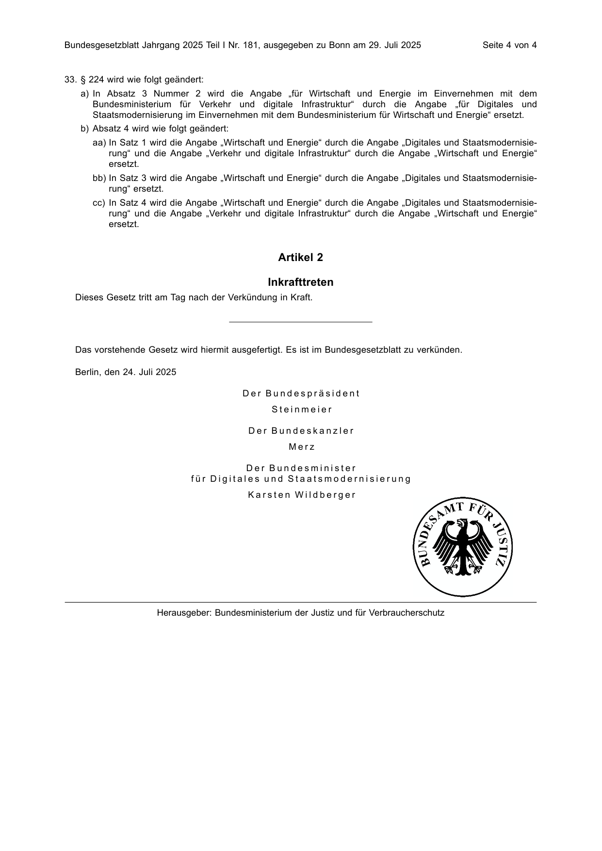 BGBl. 2025, Seite 4 — Originalseite als Abbildung