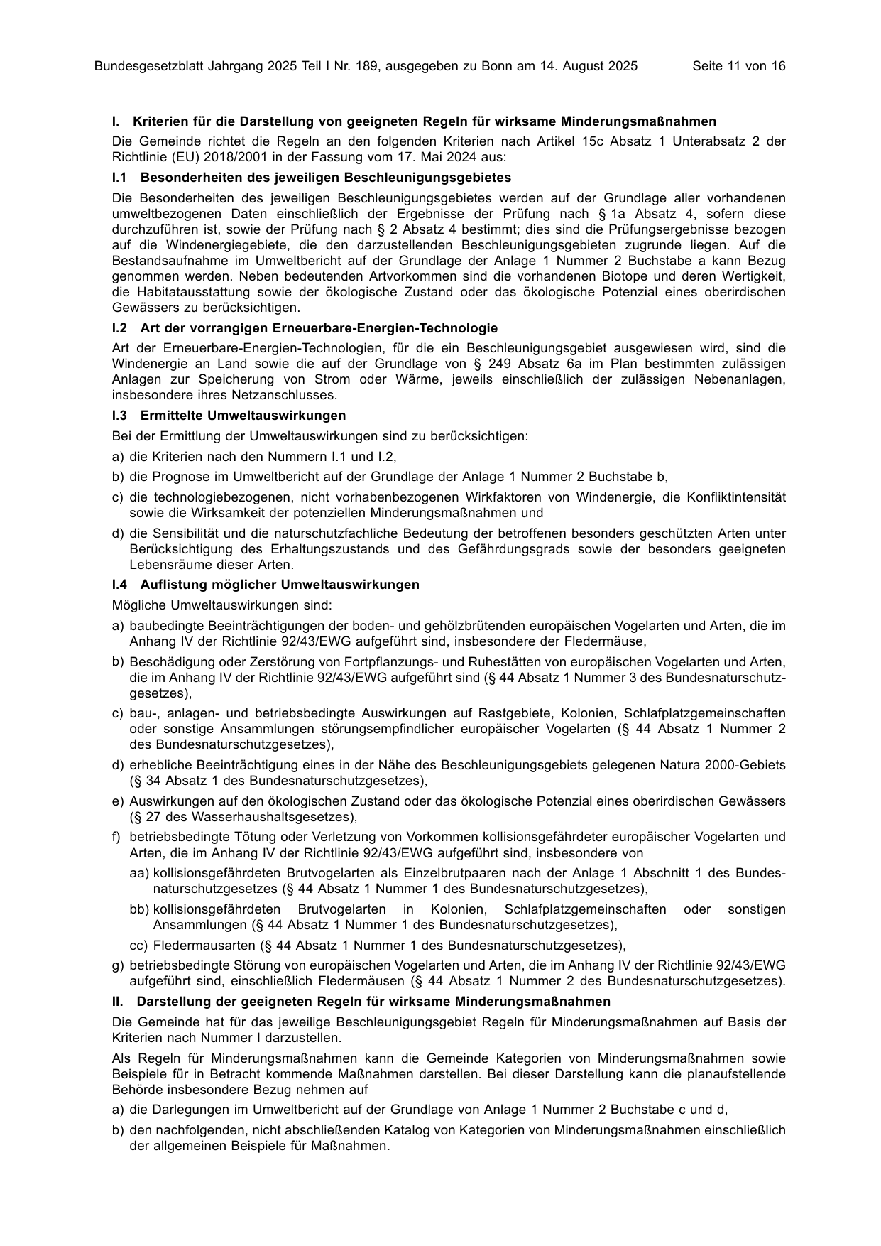 BGBl. 2025, Seite 11 — Originalseite als Abbildung