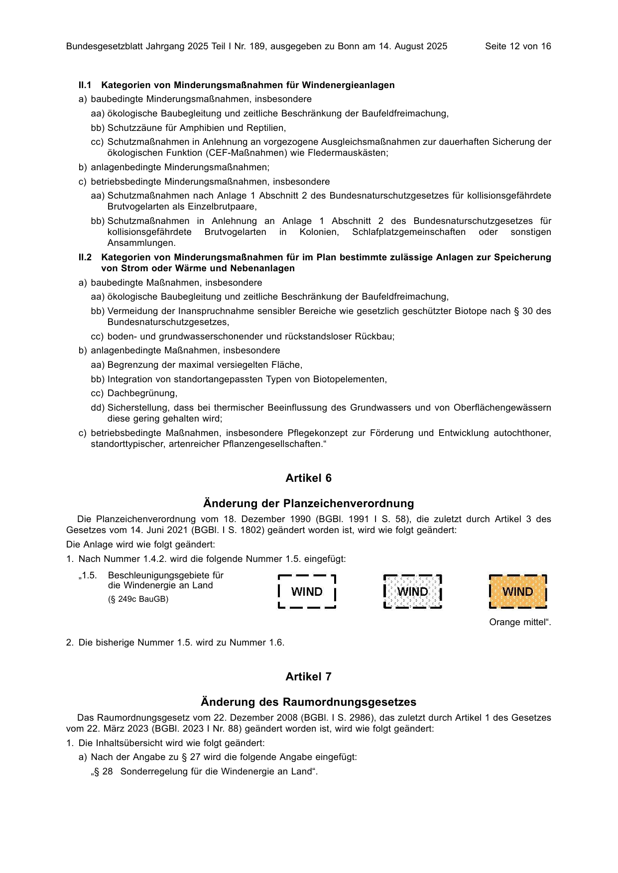 BGBl. 2025, Seite 12 — Originalseite als Abbildung
