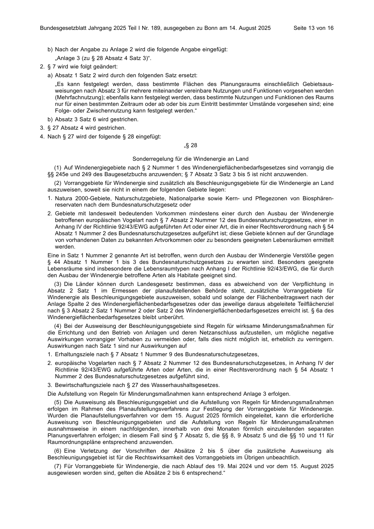 BGBl. 2025, Seite 13 — Originalseite als Abbildung