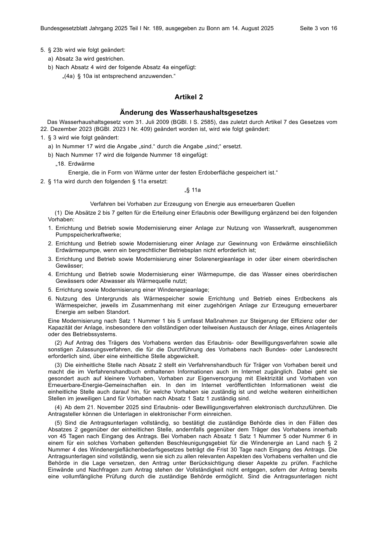 BGBl. 2025, Seite 3 — Originalseite als Abbildung