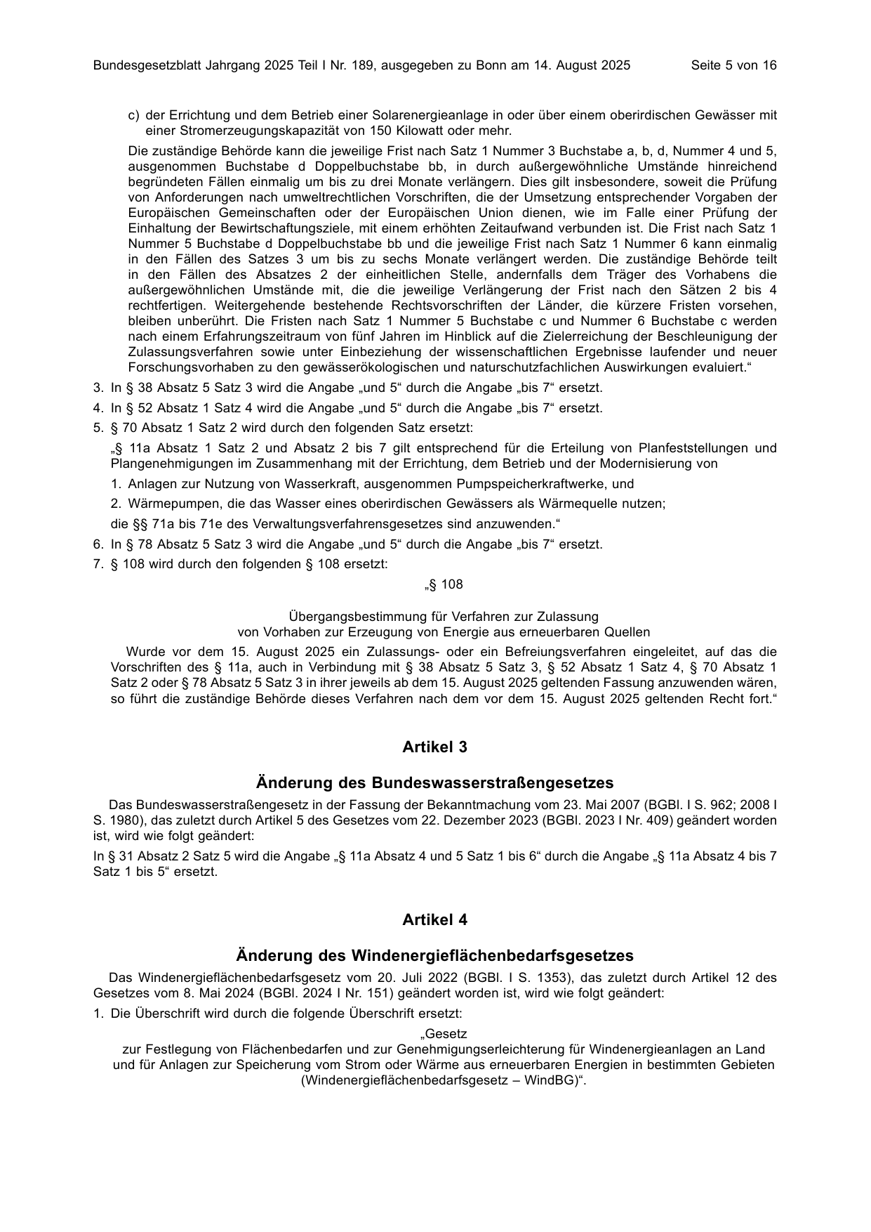 BGBl. 2025, Seite 5 — Originalseite als Abbildung